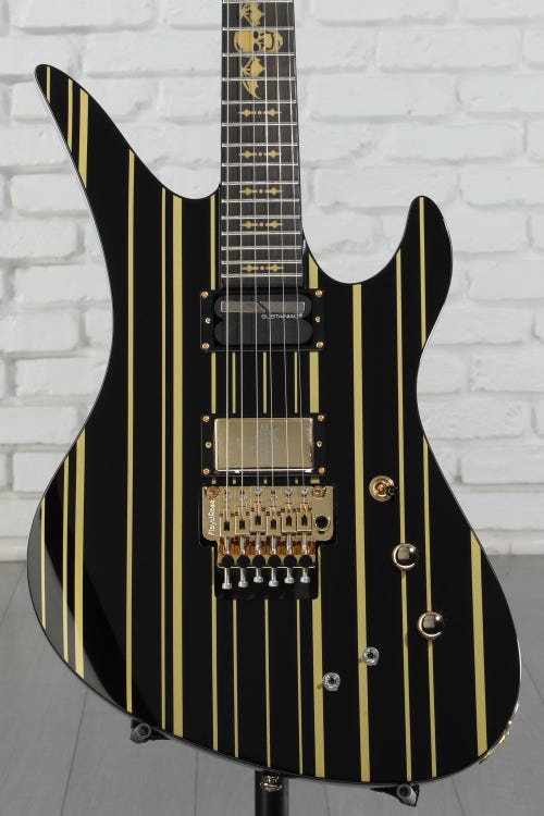 Schecter Synyster Gates Custom-S - Black with Gold Stripes