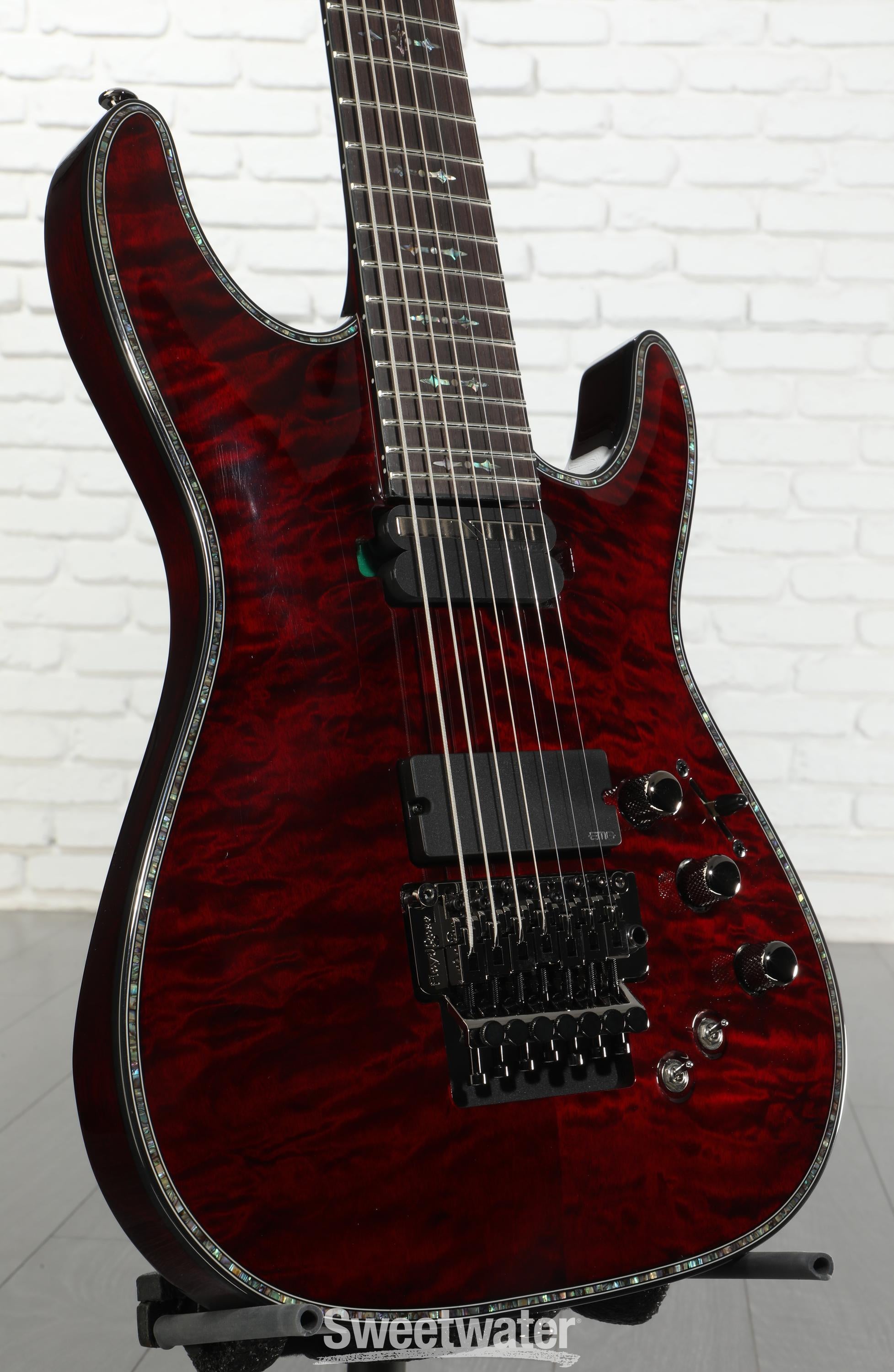 Schecter Hellraiser C-7 FR-S Electric Guitar - Black Cherry
