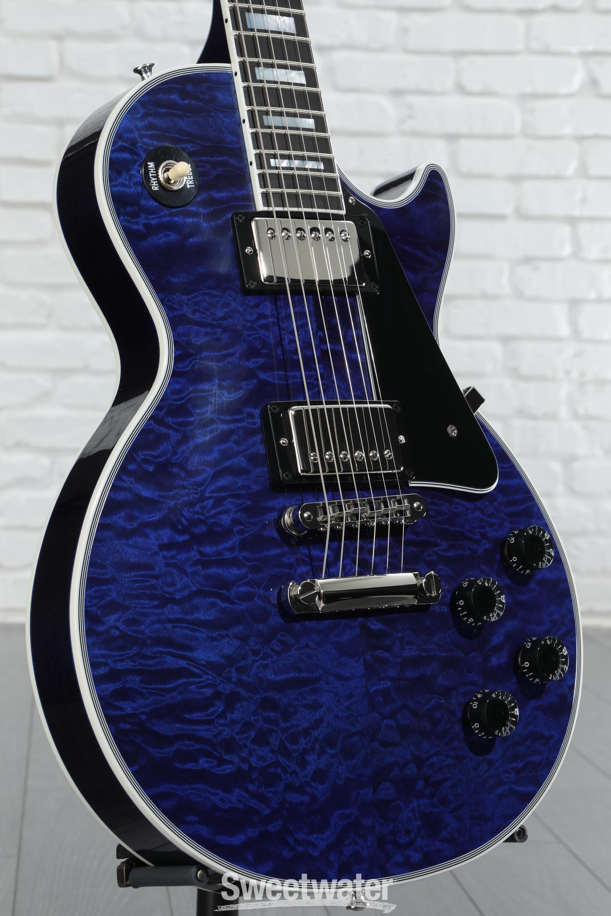 Gibson Custom Les Paul Custom AAA Quilt Top - Viper Blue