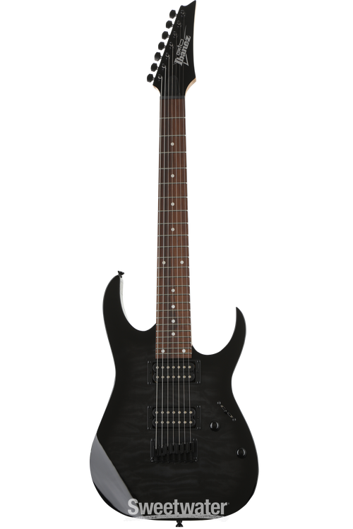 Ibanez Gio GRG7221QA - Transparent Black Sunburst