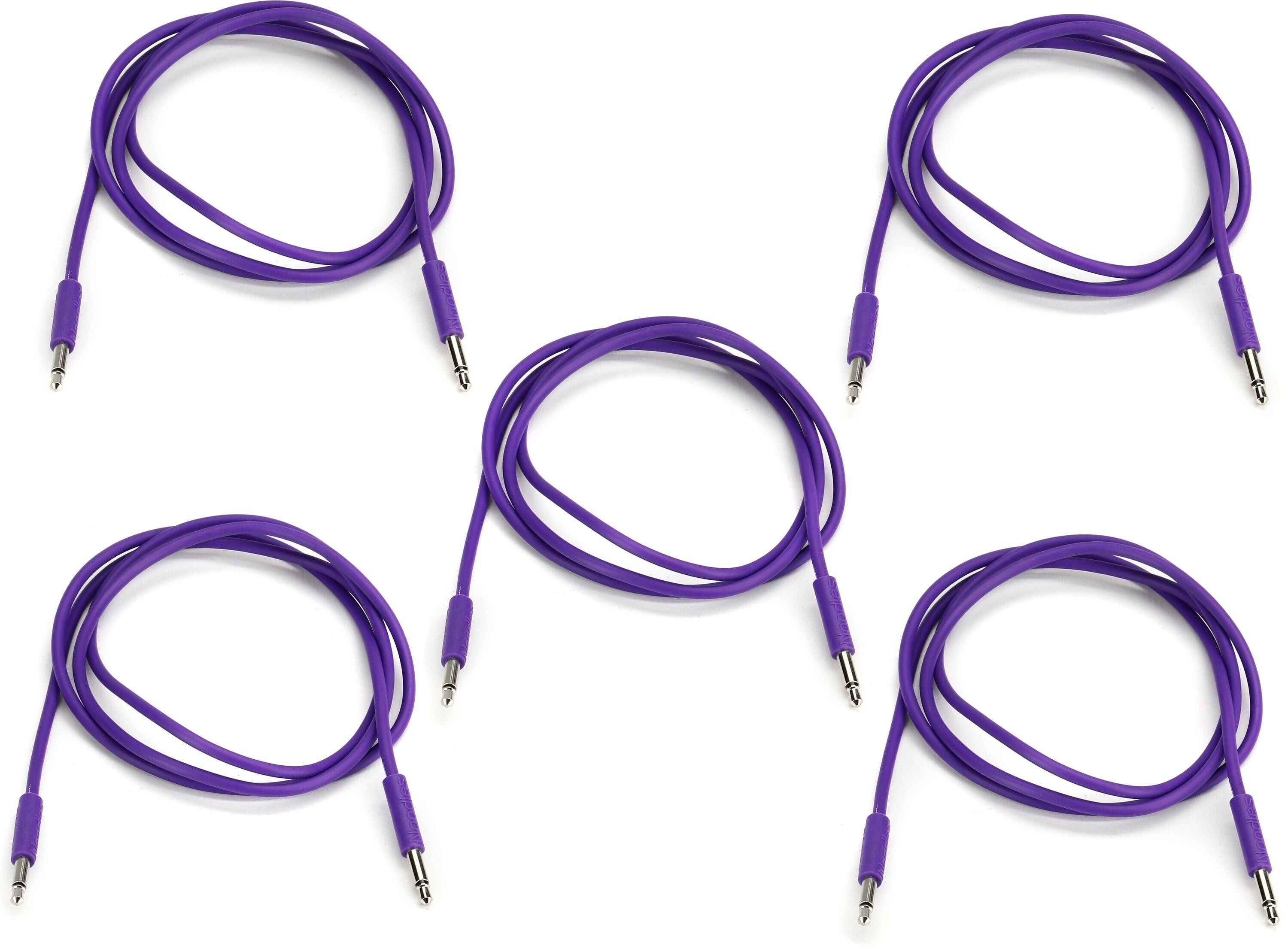 Photo of Nazca Audio Noodles Eurorack Patch Cable 3.5mm TS Male to 3.5mm TS Male - 100cm, Violet