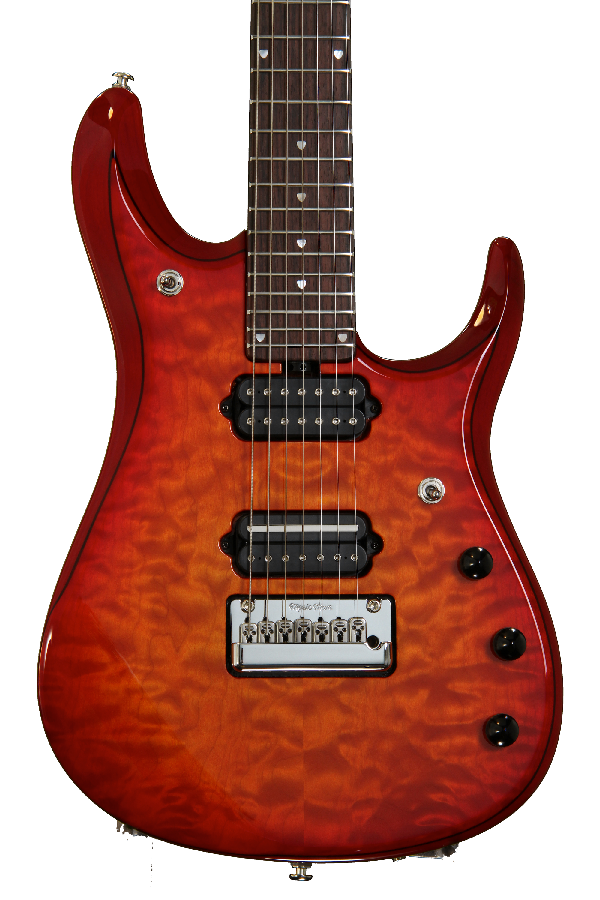Ernie Ball Music Man John Petrucci BFR 7 - Cherry Burst Quilt