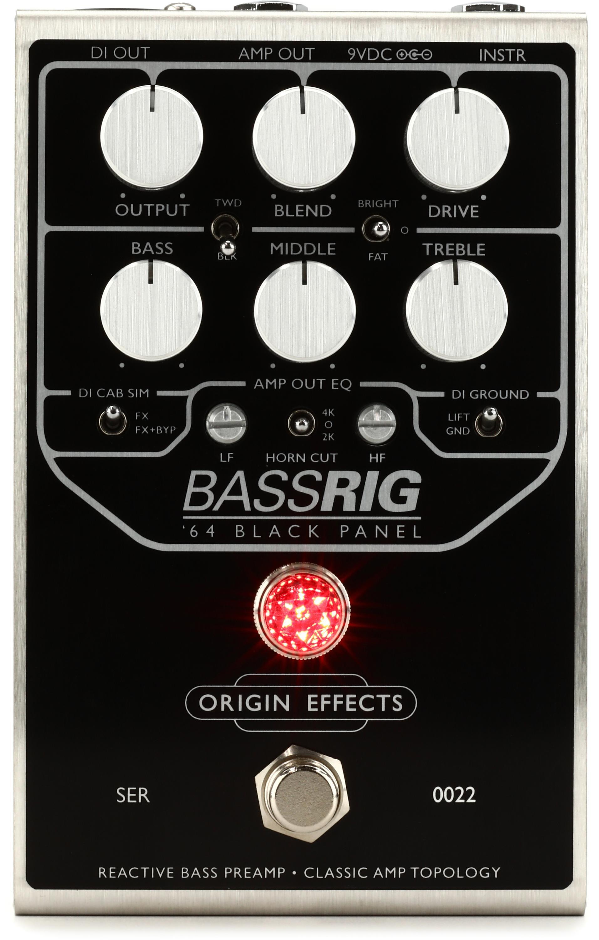 Origin Effects BassRig '64 Black Panel Bass Preamp Pedal