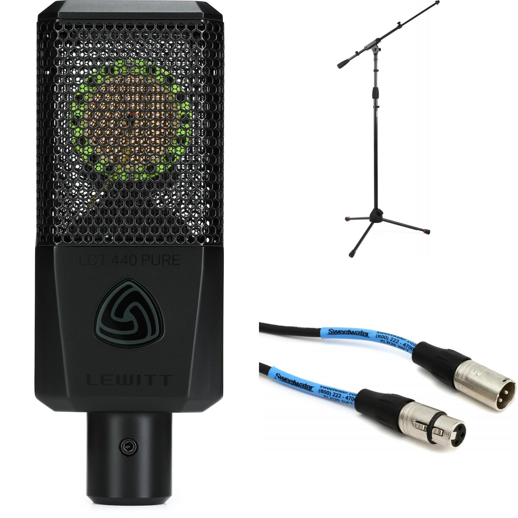 Lewitt LCT 440 PURE Condenser Microphone With Stand and 