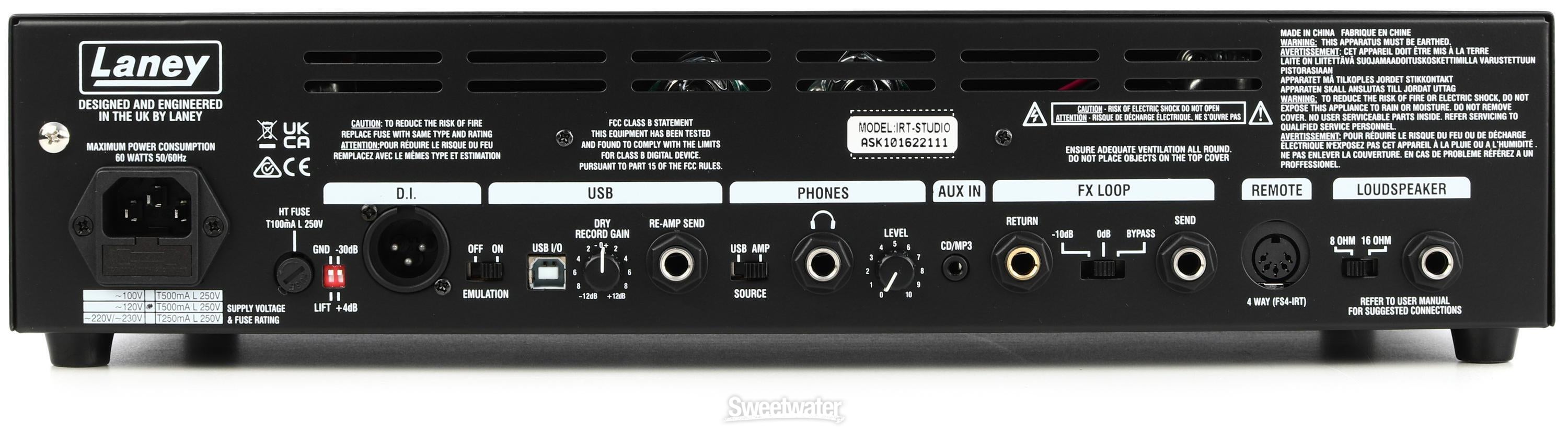 Laney Ironheart IRT-Studio 15-watt Rackmount Tube Head | Sweetwater