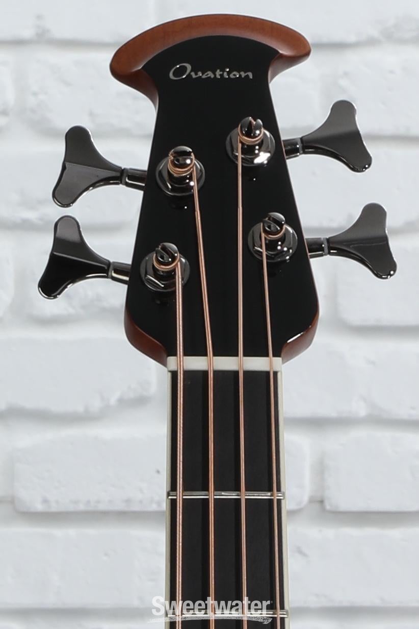 Ovation Celebrity Elite Plus Bass CEB44X-7C Mid-depth Acoustic-Electric - Cognac Burst