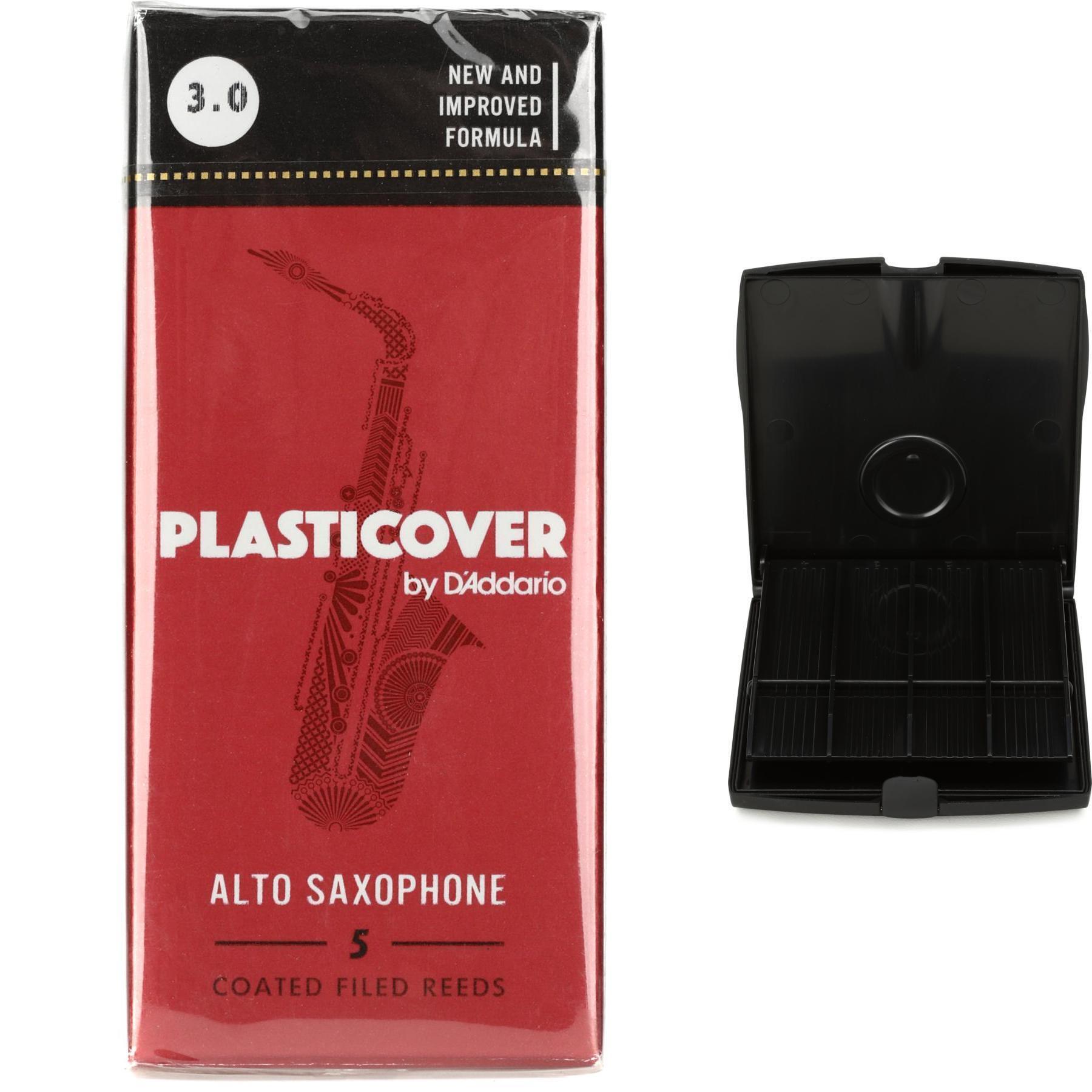 D'Addario Plasticover Alto Saxophone Reeds (5pack) with Reed Vitalizer