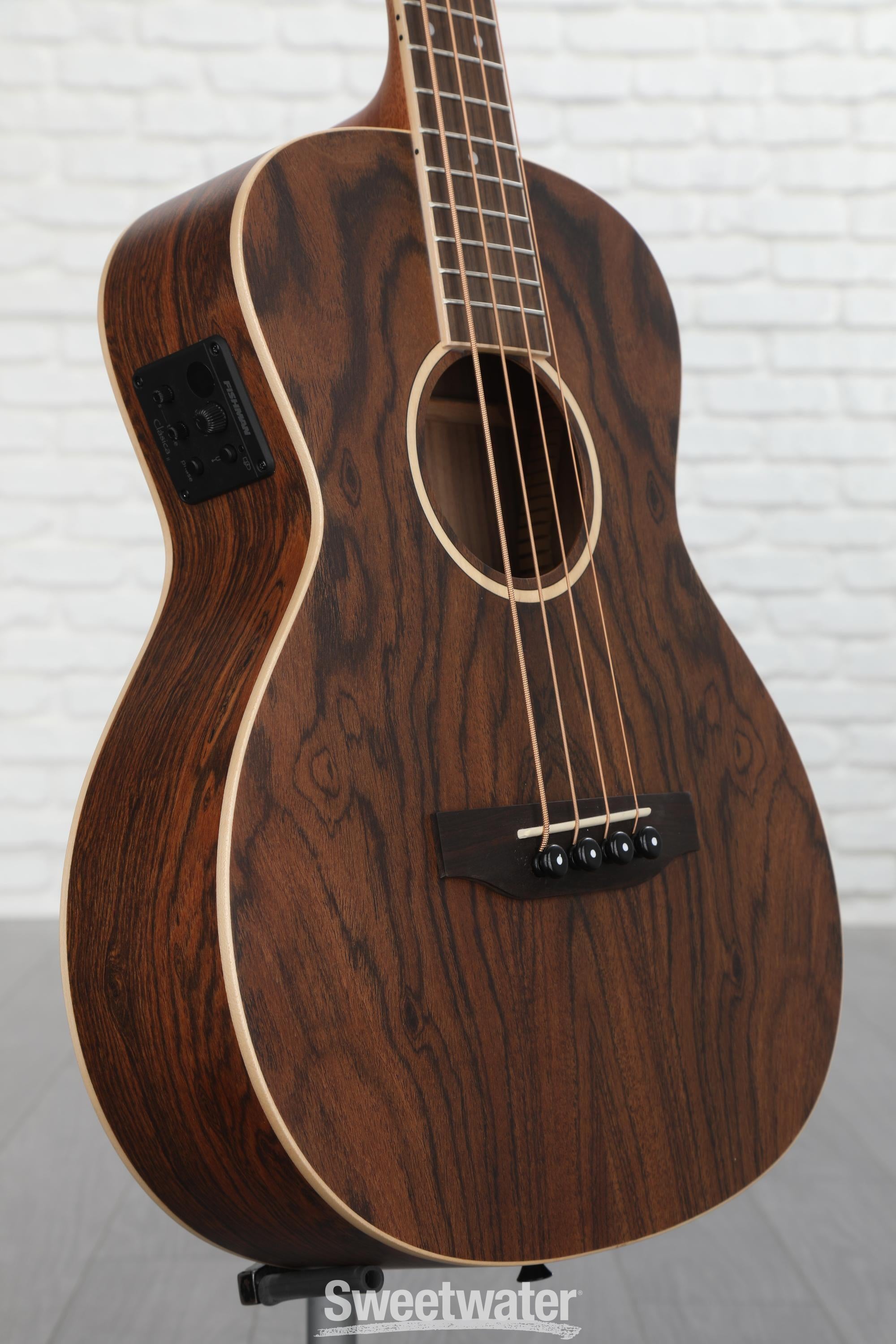 Photo of Lanikai FB-EBU Figured Bocote Bass Acoustic-Electric Ukulele - Natural