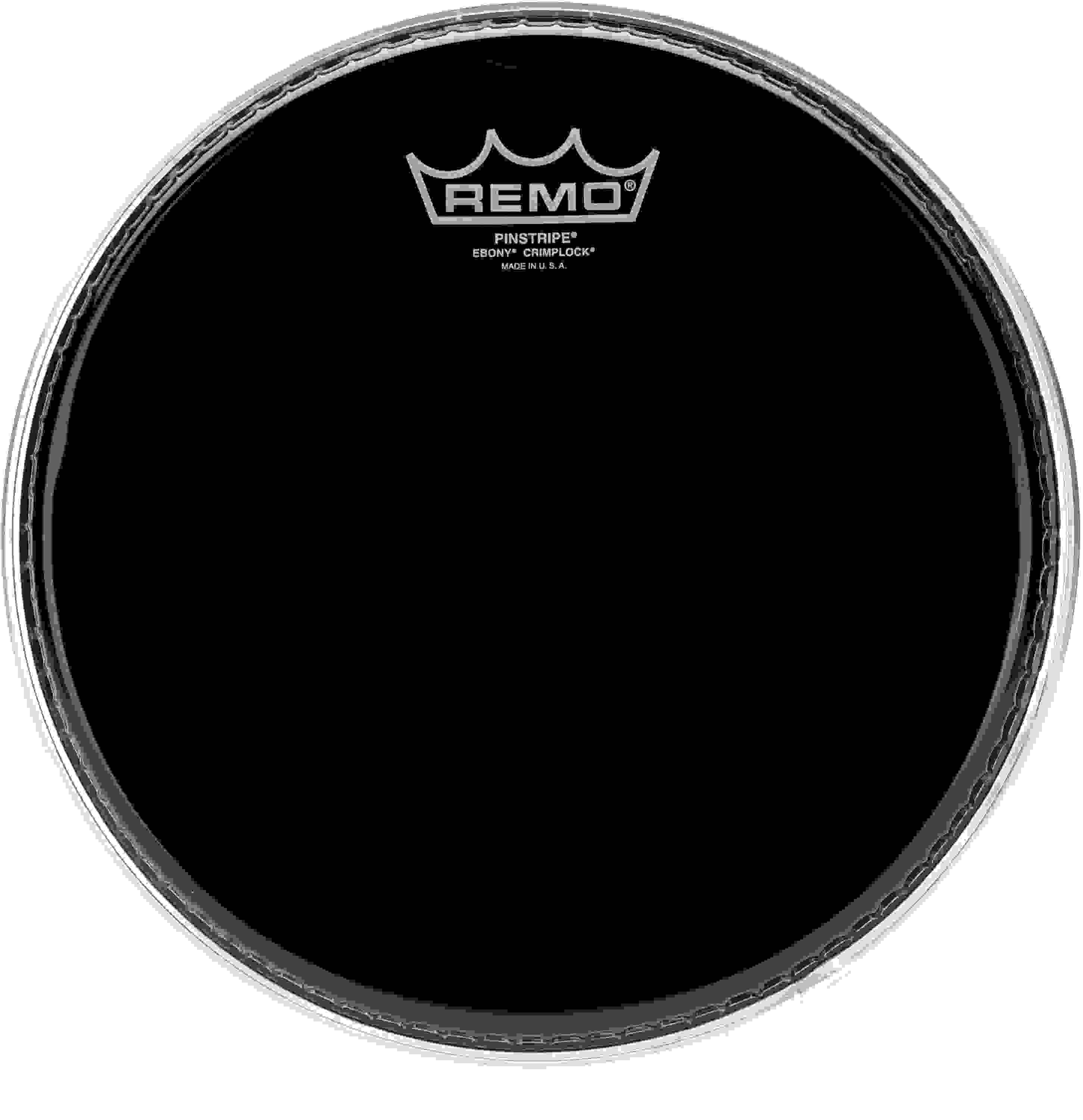 Remo Pinstripe Ebony Crimplock Tenor Drumhead - 10-inch