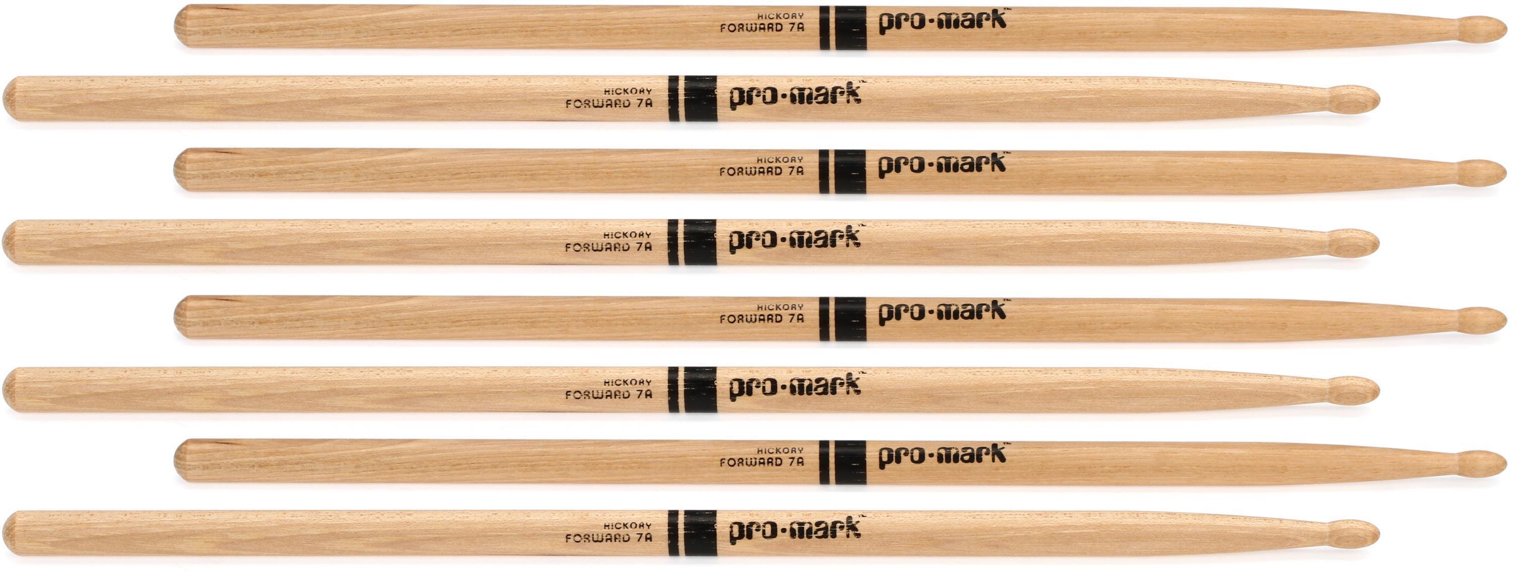 Hickory Drumsticks - 7A - Wood Tip - 4-pack - Sweetwater