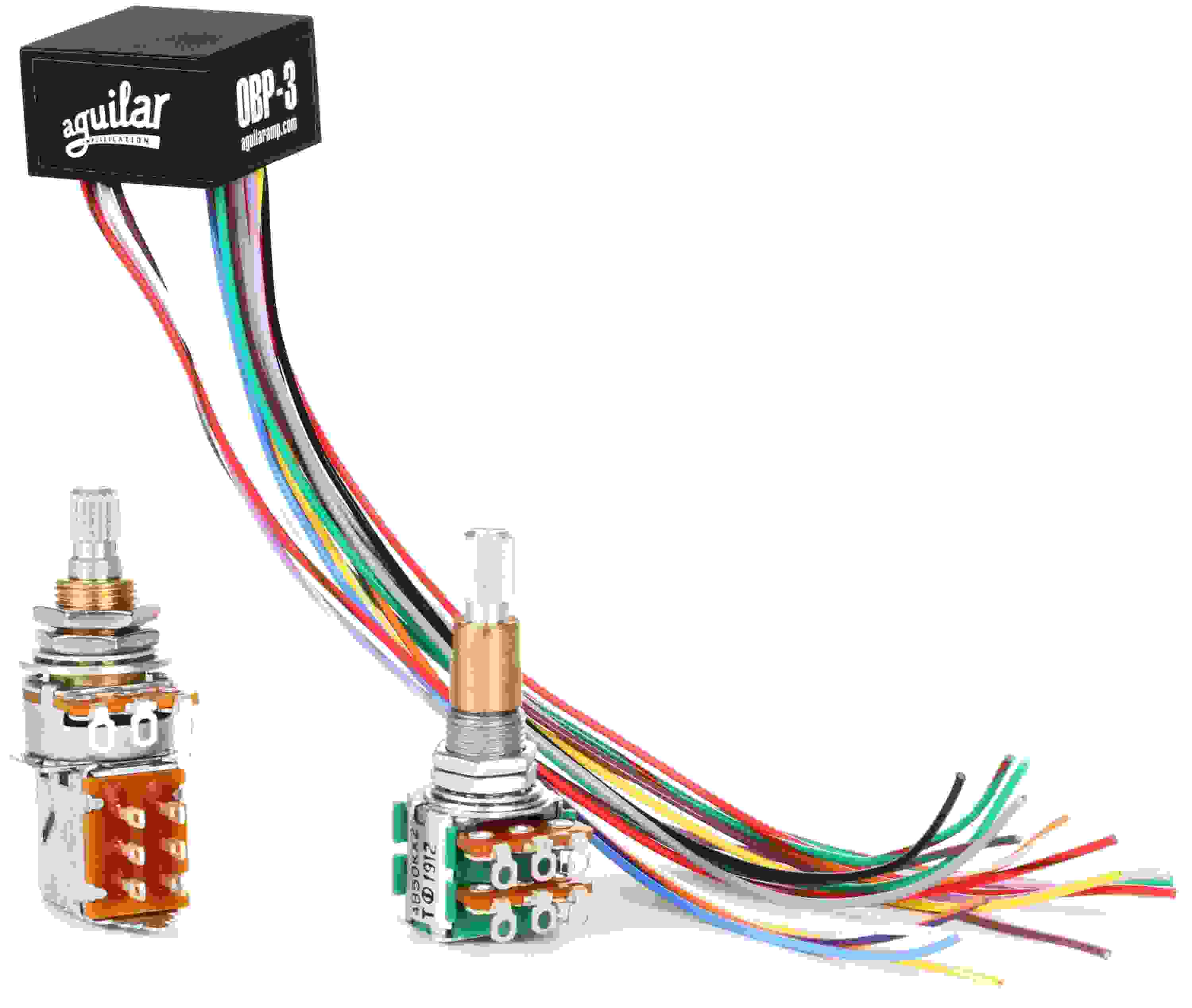 Aguilar OBP-3SKPP 3-band Stacked Boost/Cut Onboard Bass Preamp with Push Pull