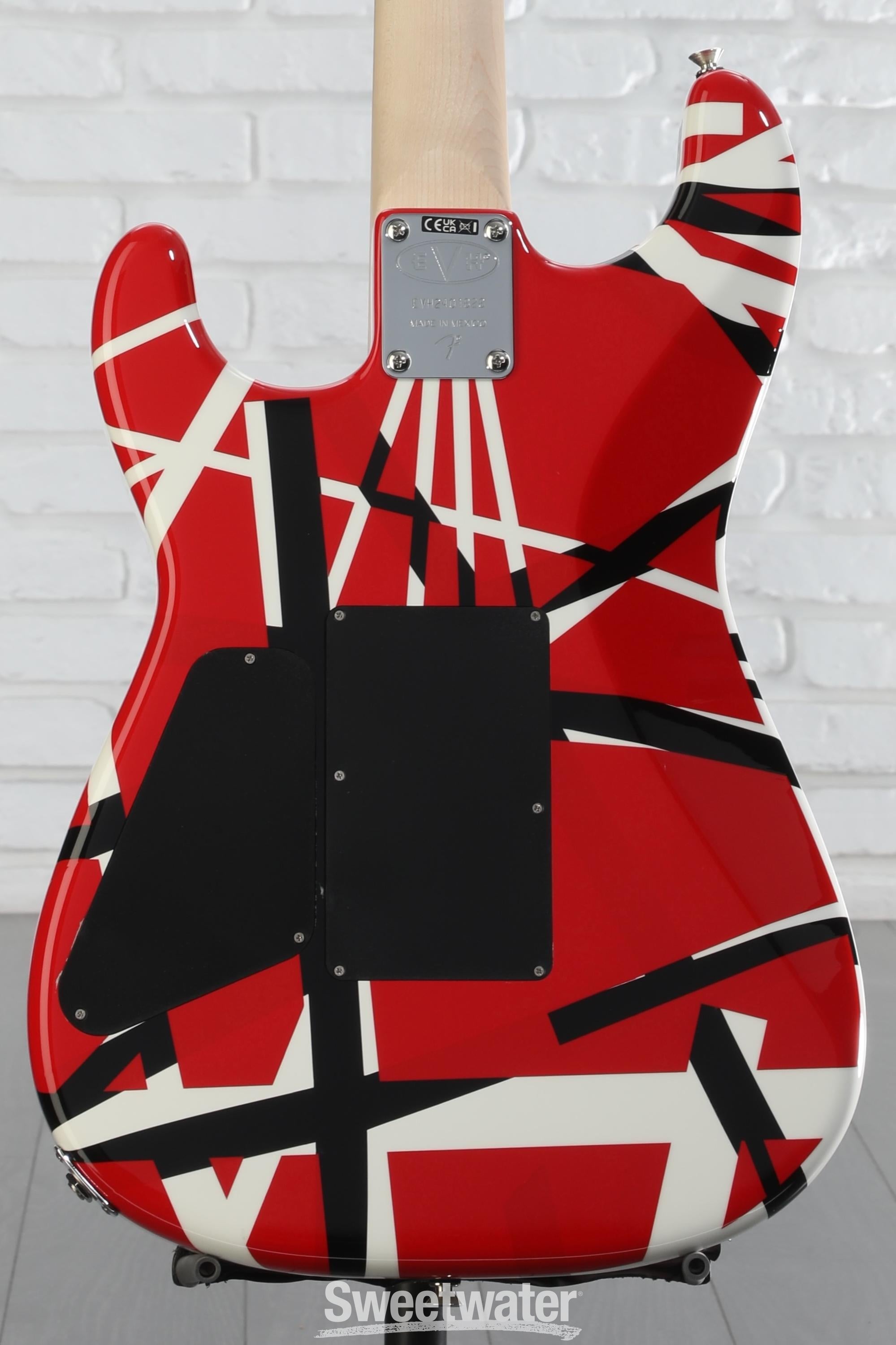 EVH Striped Series - Red with Black and White Stripes