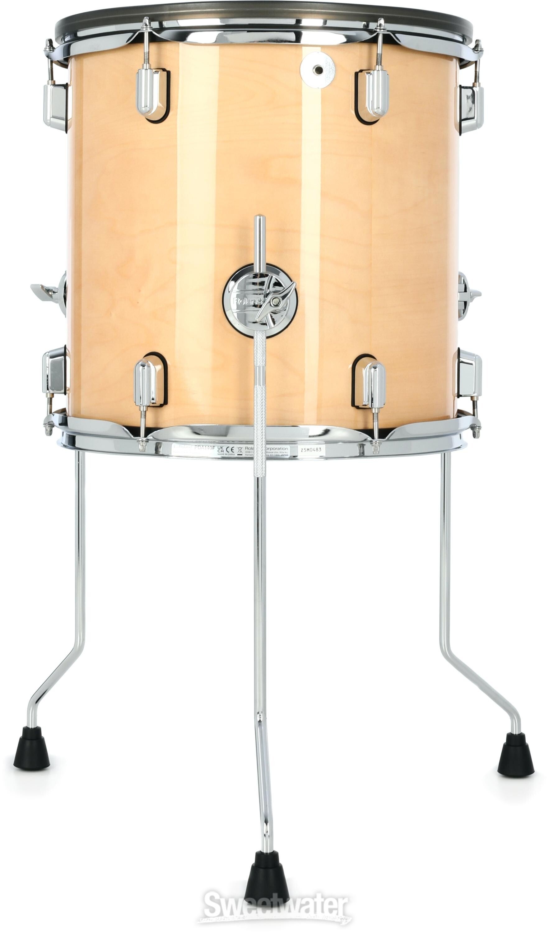 Roland PDA140F-GN V-Drums Acoustic Design 14-inch x 14-inch Floor Tom Pad  Gloss Natural Sweetwater