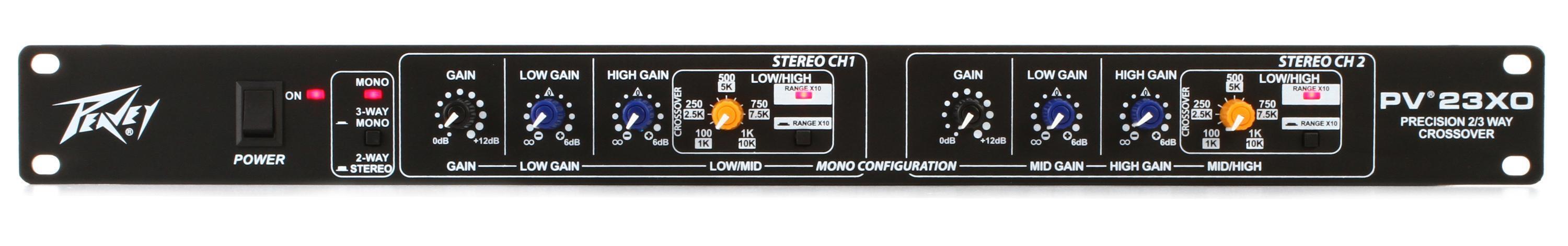 Peavey PV23XO 2-way Stereo / 3-way Mono Crossover | Sweetwater