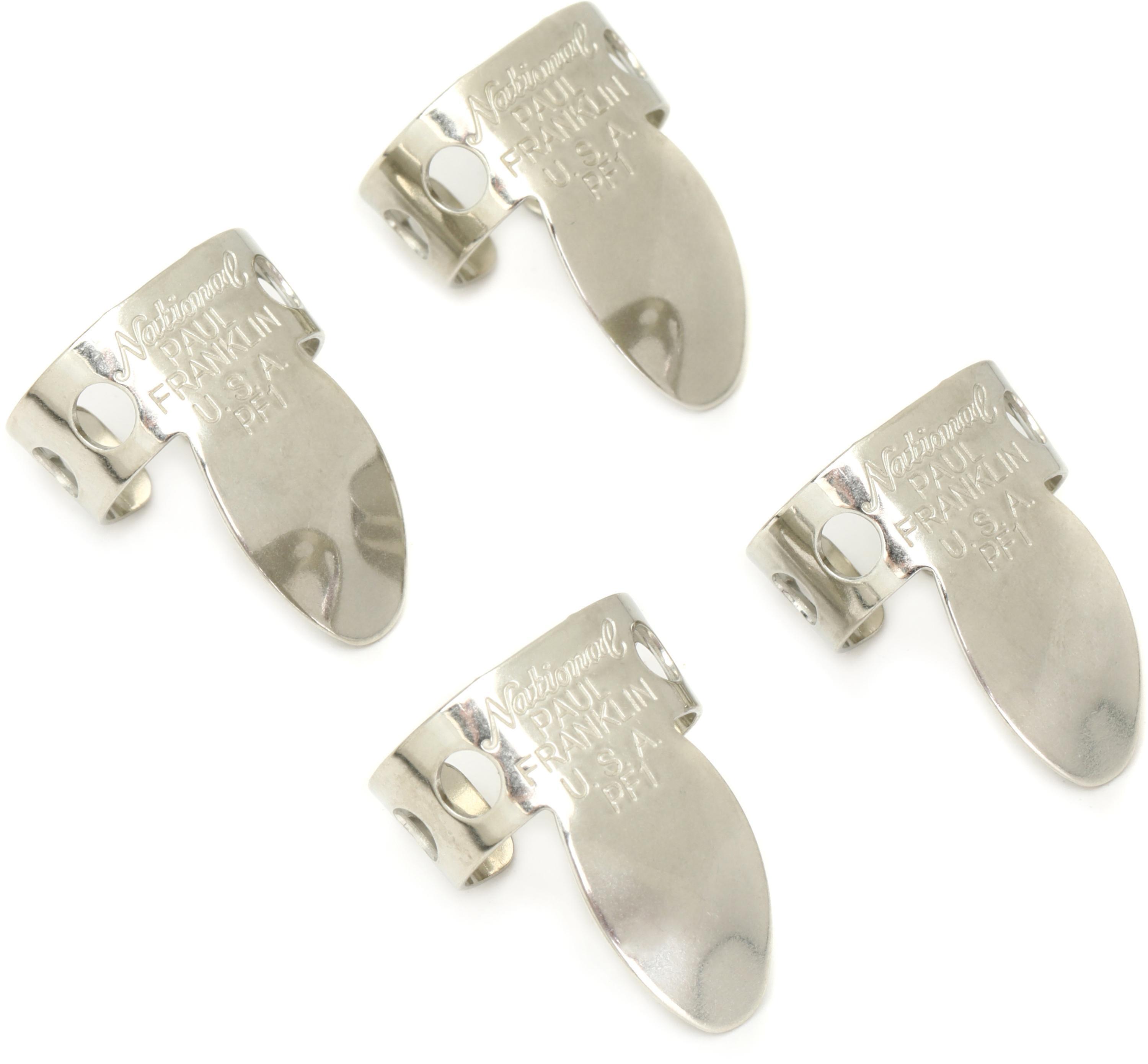 Photo of D'Addario Paul Franklin National Nickel Finger Picks - 4-pack