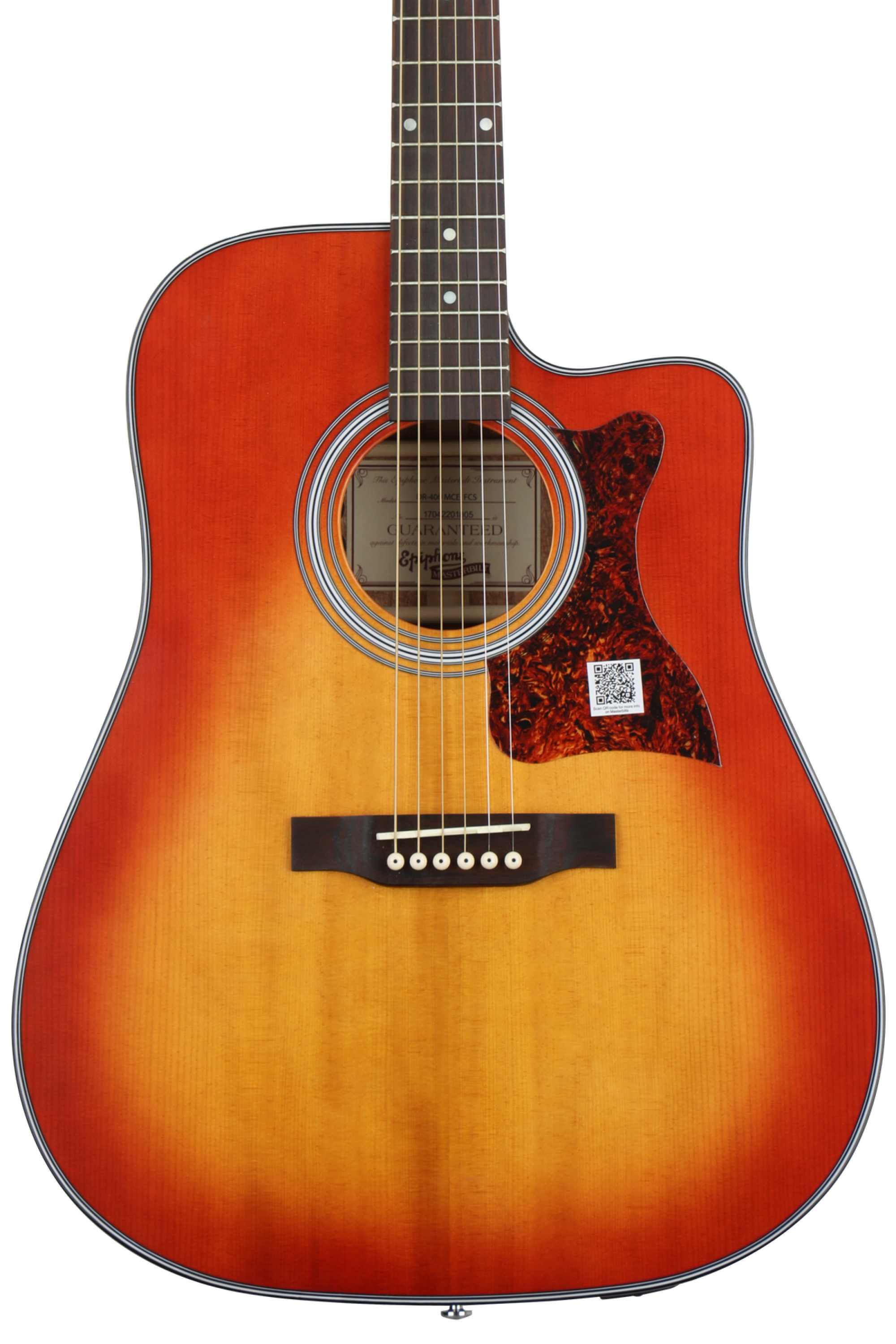 Epiphone Masterbilt DR-400MCE - Faded Cherry Sunburst