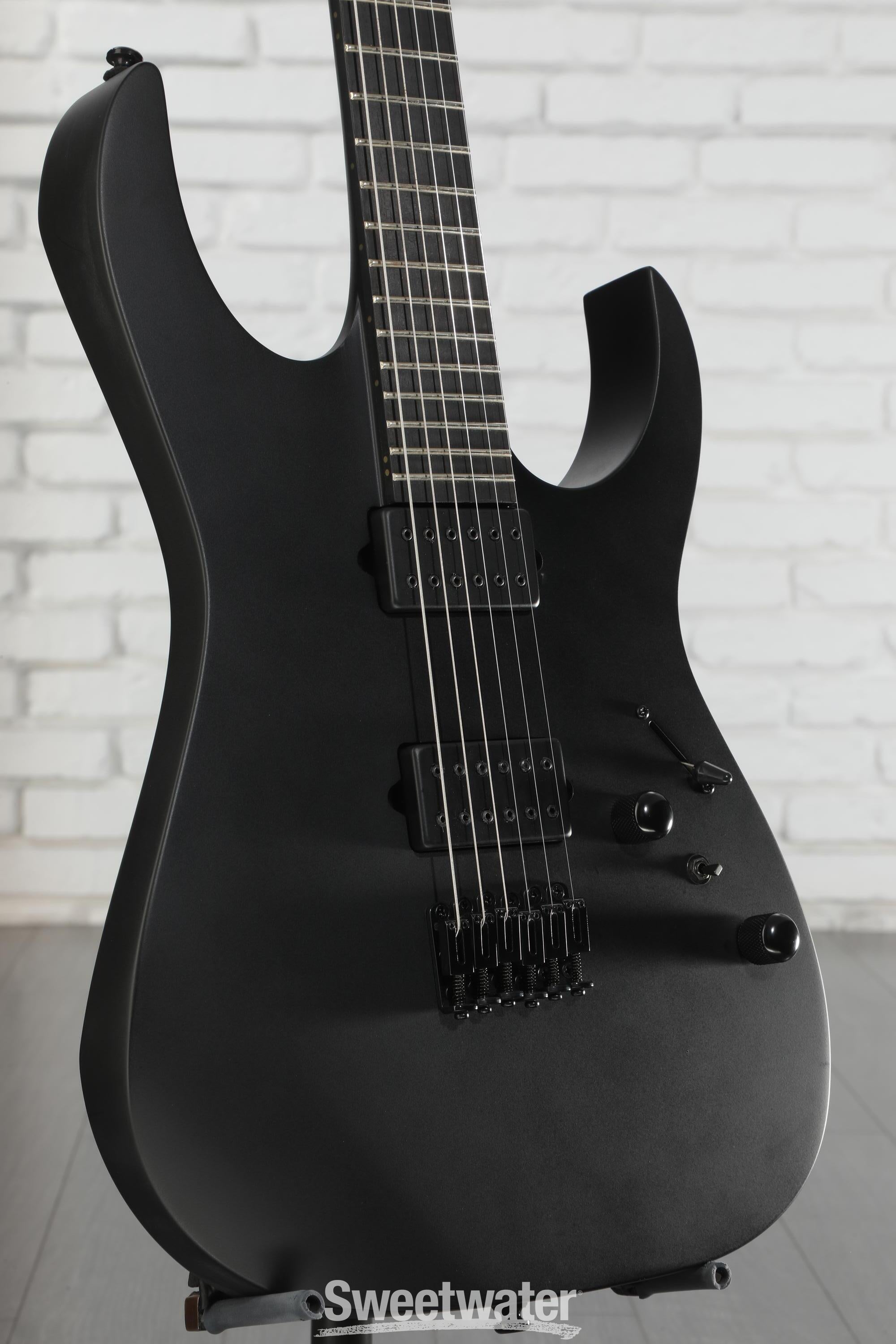 Ibanez RGRTB621 Iron Label Electric Guitar - Black Flat | Sweetwater