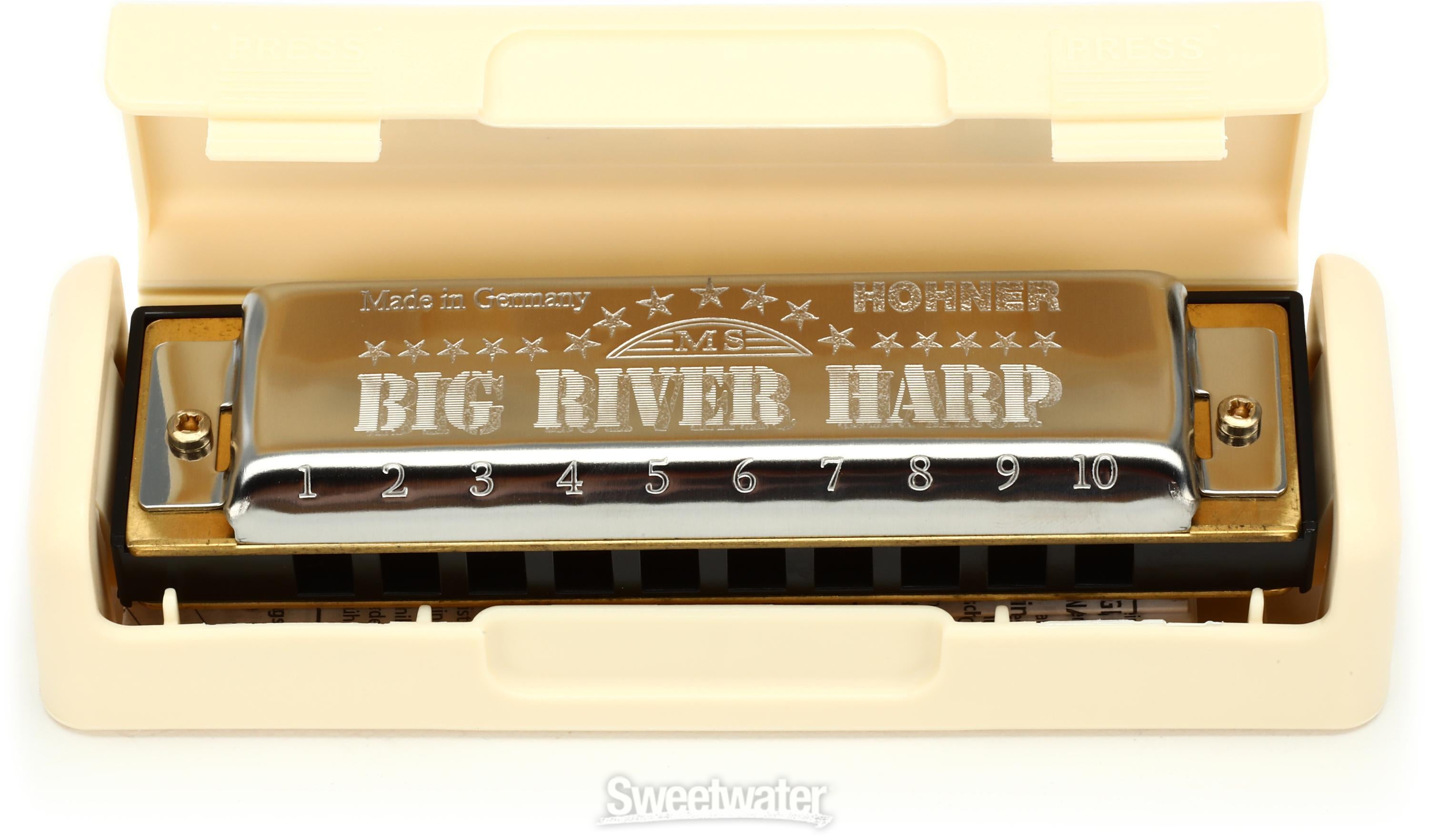 Hohner Big River Harp Harmonica - Key of F Sharp | Sweetwater