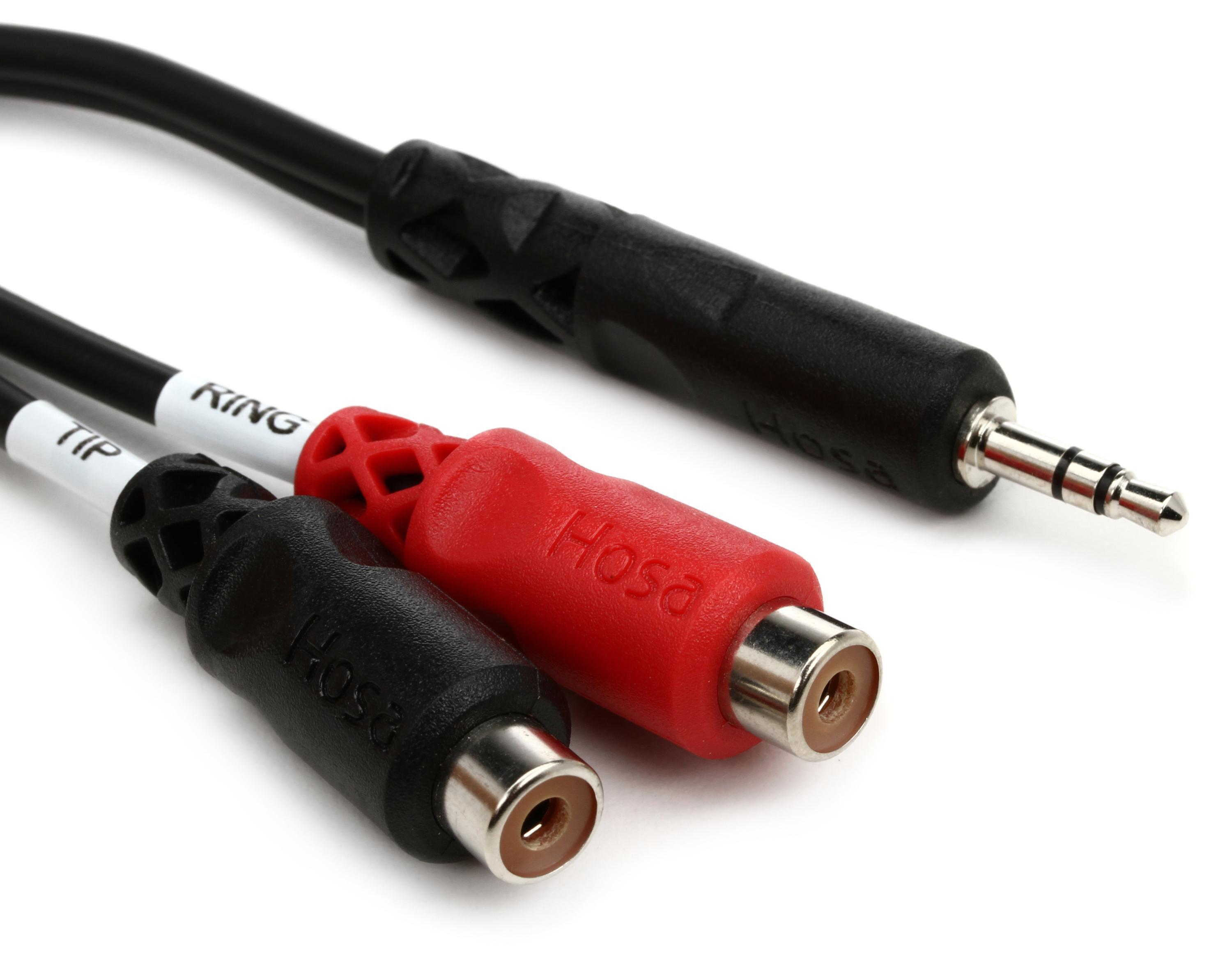 Photo of Hosa YRA-154 Stereo Breakout Cable - 3.5mm TRS Male to Left and Right RCA Female