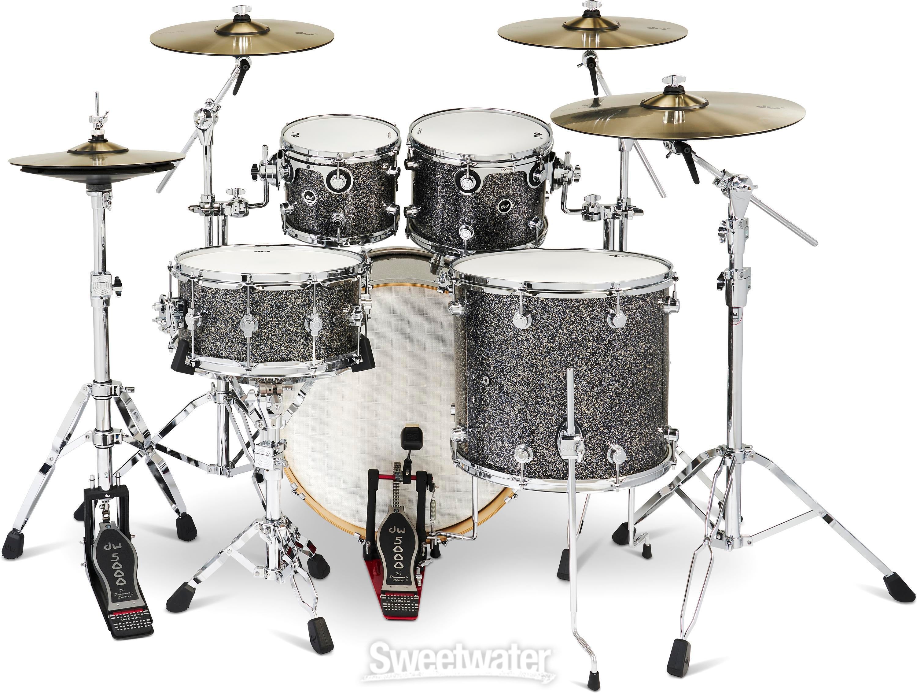 Paket Drum Kit DW DWe 5 bagian - HitamPaket Drum Kit DW DWe 5 bagian - Hitam  