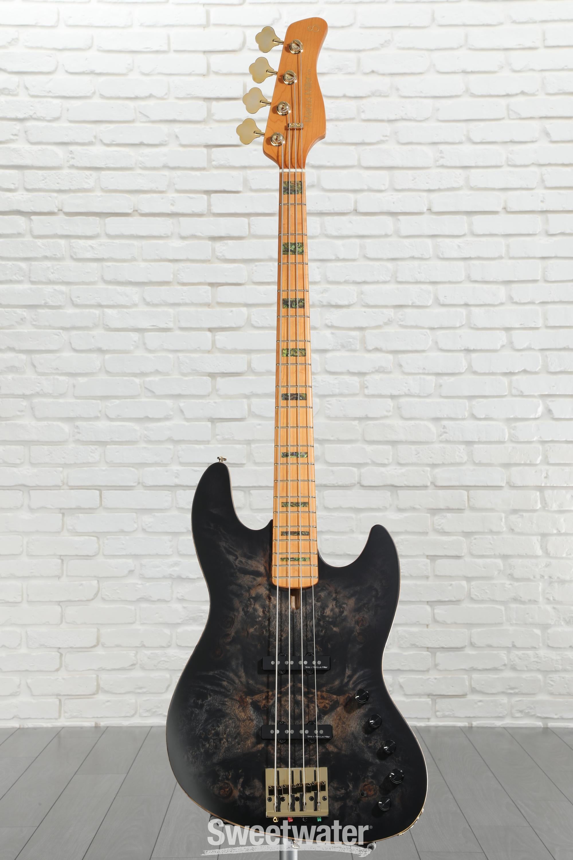 Sire Marcus Miller V10 4-string Bass Guitar - Trans Black Satin