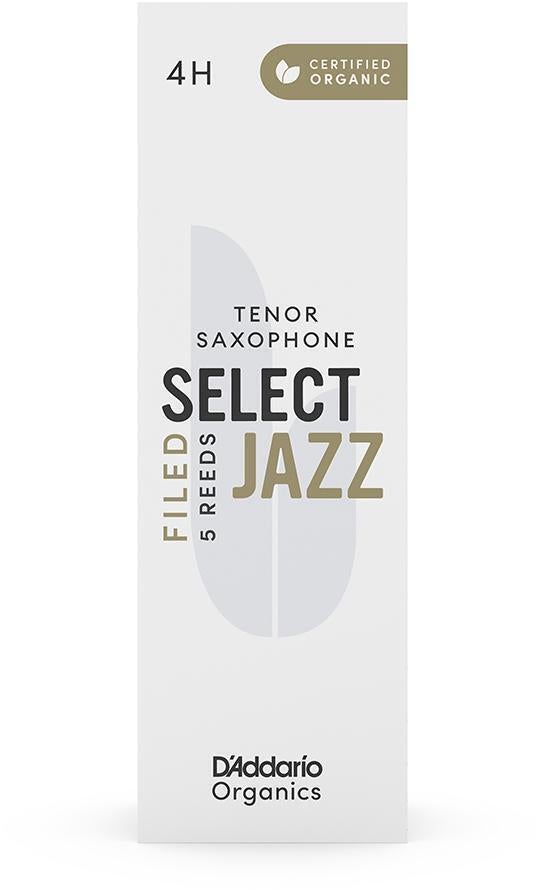 Photo of D'Addario Organics Select Jazz Filed Tenor Saxophone Reeds - 4 Hard (5-pack)