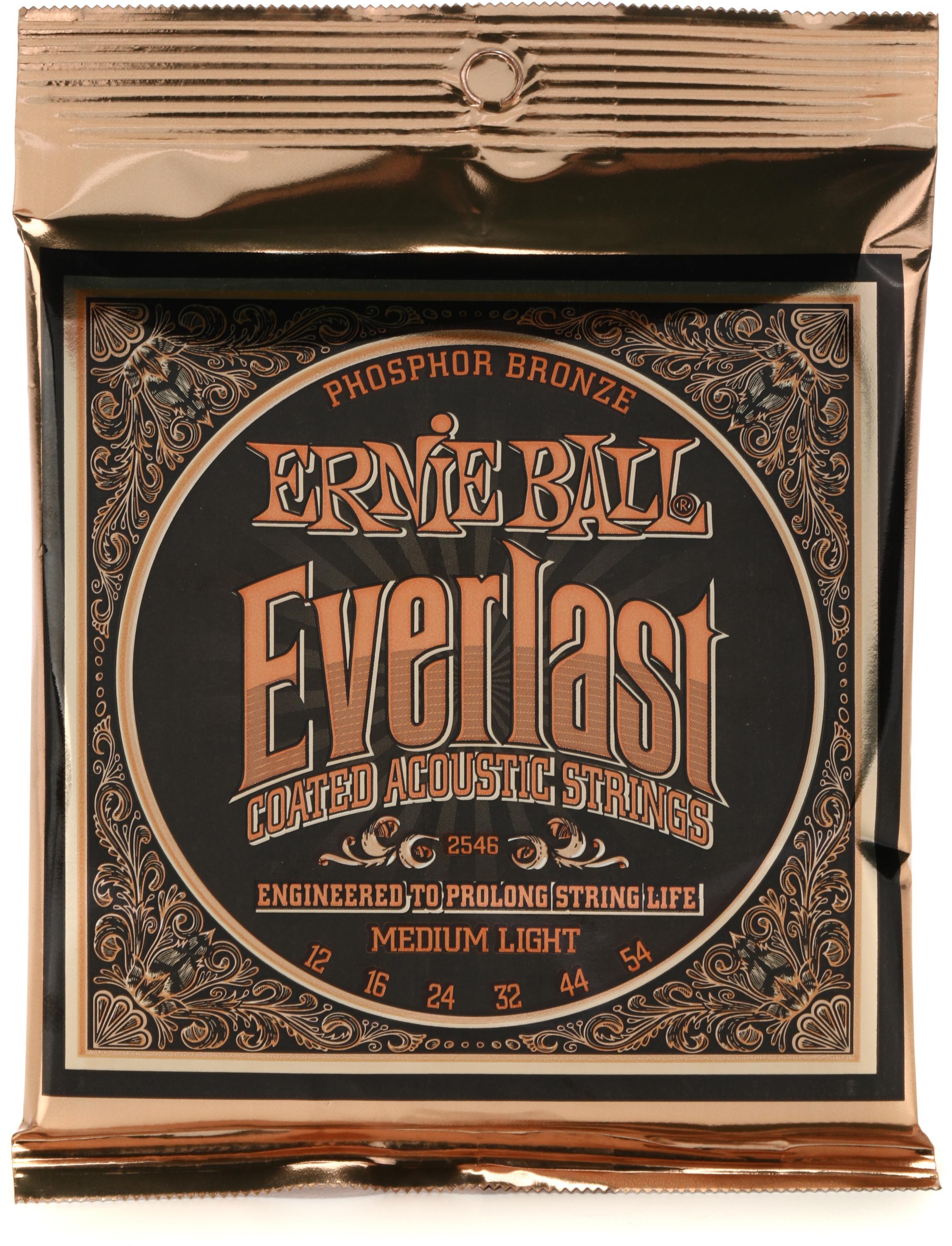 Ernie Ball 2546 Everlast Coated Phosphor Bronze Acoustic Guitar Strings ...