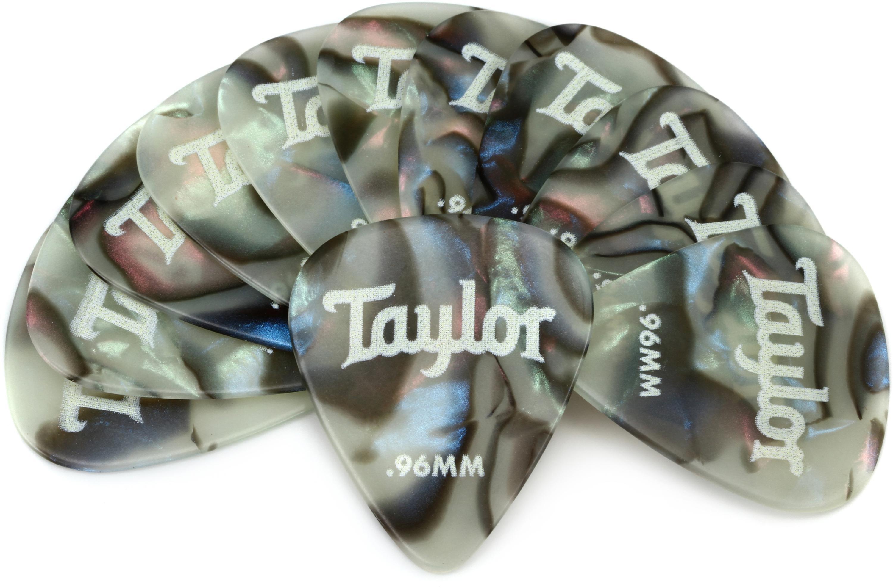 Photo of Taylor Celluloid 351 Guitar Picks - Abalone .96mm (12-pack)