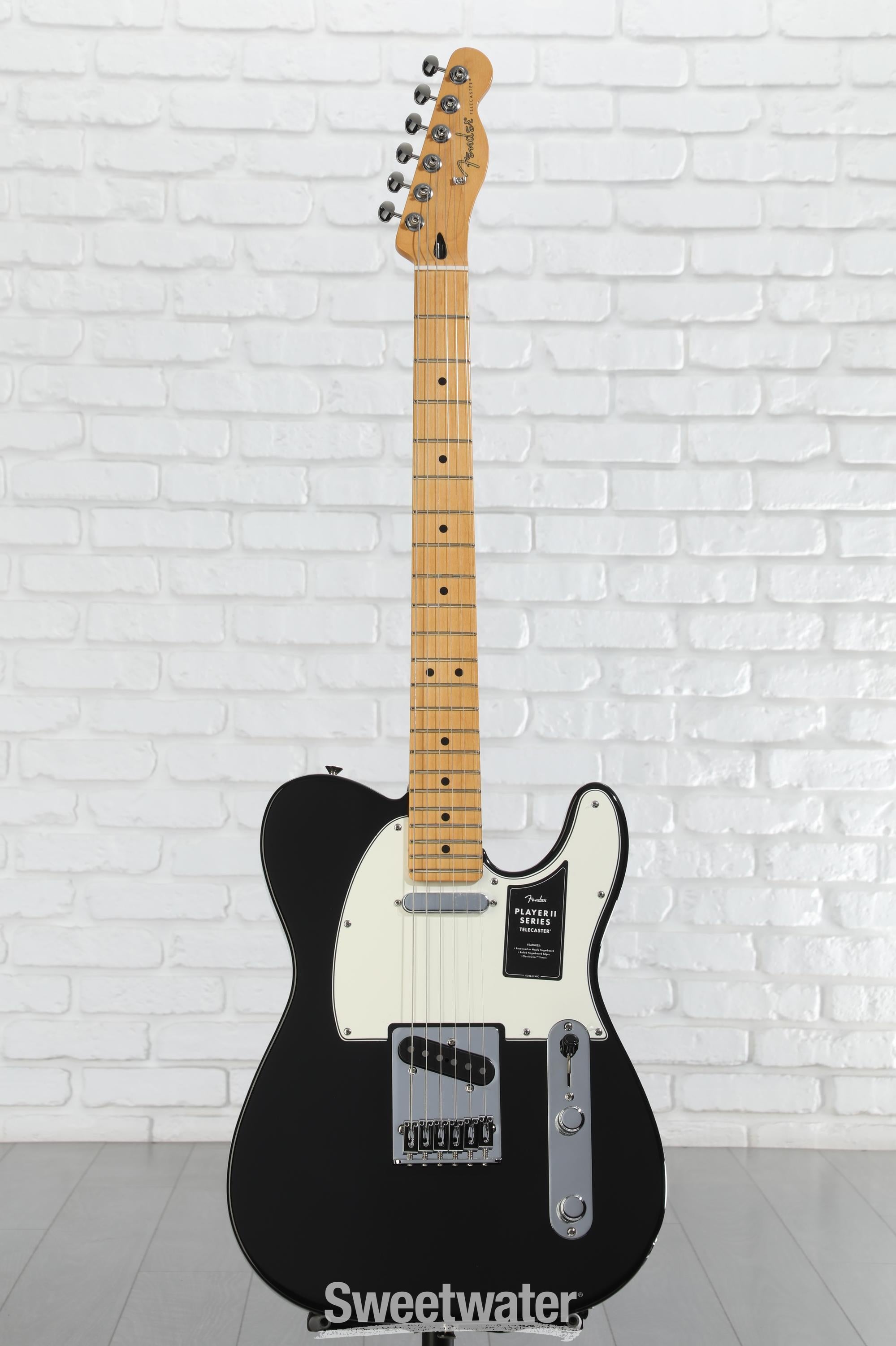 ギター Fender Player II Telecaster Black Maple Fender Player II Telecaster Maple Fingerboard Electric