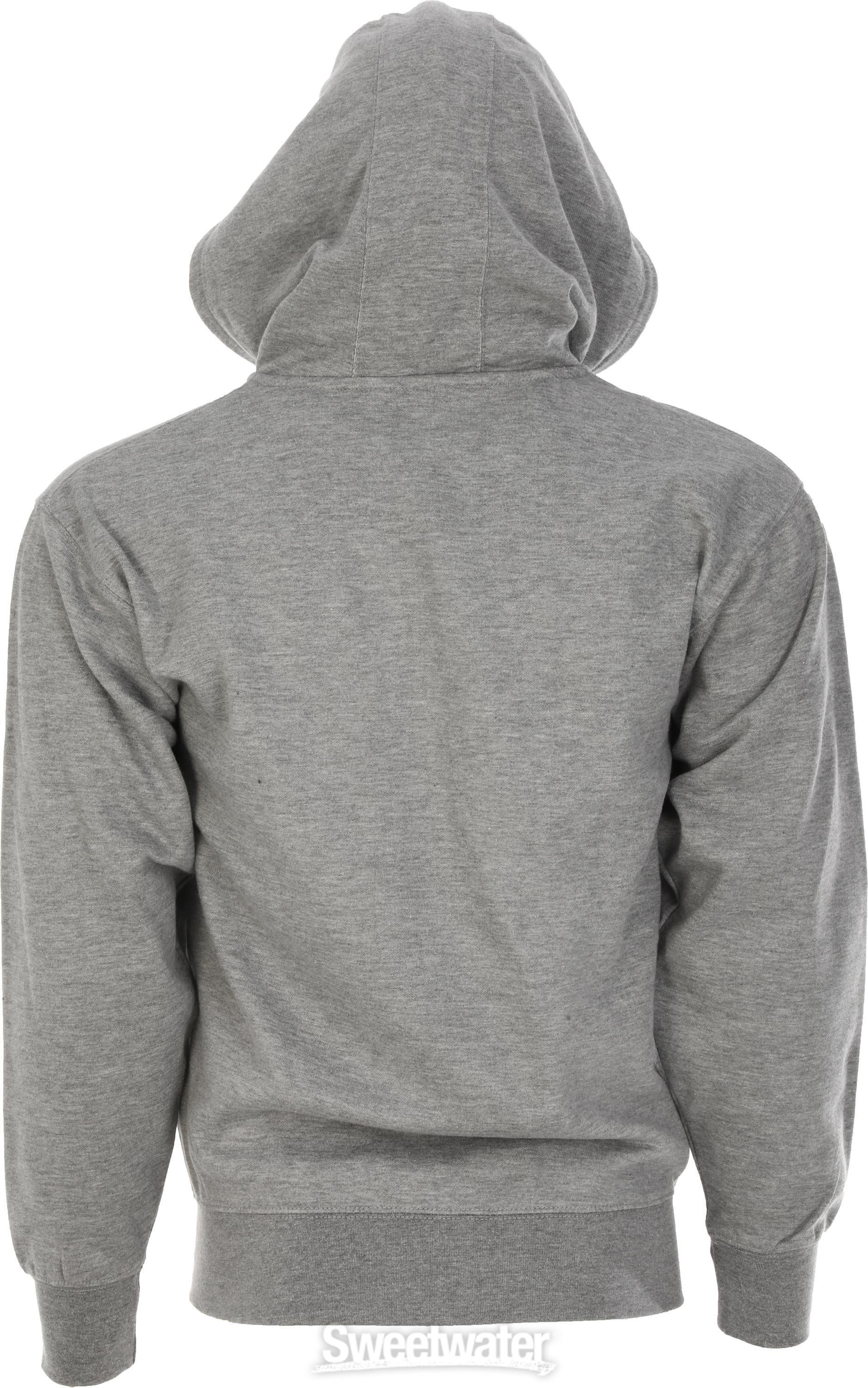【公式】フジのお歳暮・冬ギフト Front Zip Logo Spaghetti Small Fender Hoodie Grey Athletic - パーカー