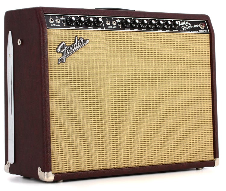 Fender '65 Twin Reverb Neo 2x12 85-watt Tube Combo Amp - Wine Red  Sweetwater Exclusive