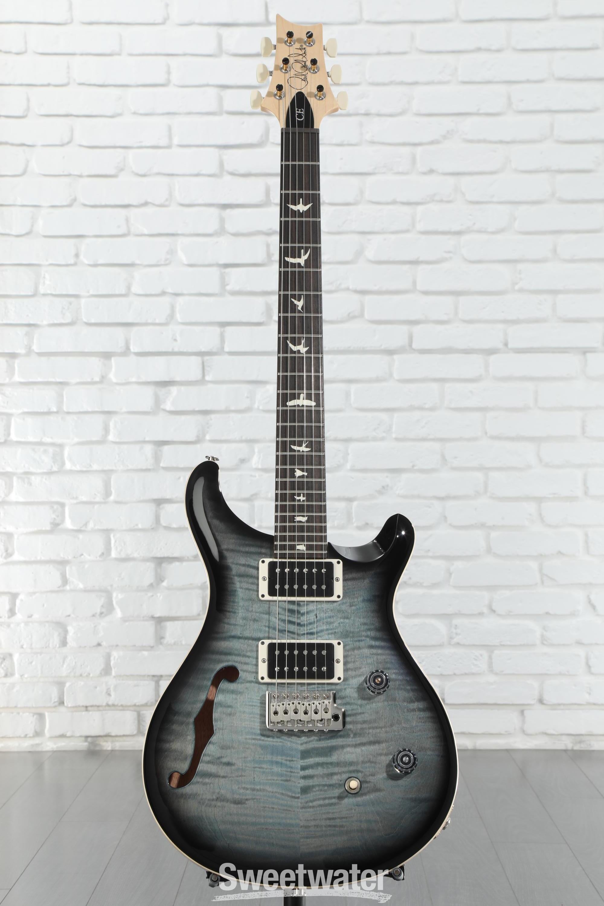 ギター PRS CE 24 Semi Hollow Paul Read Smith PRS CE 24 Semi-Hollow Satin Red Metallic Pattern Thin Carve