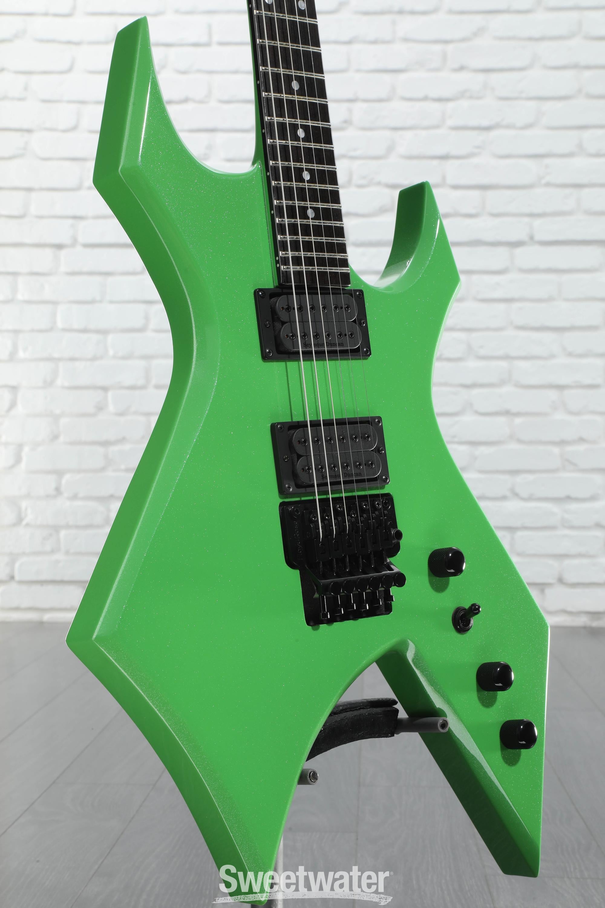 B.C. Rich Warlock Legacy Electric Guitar - Green Pearl, Floyd Rose