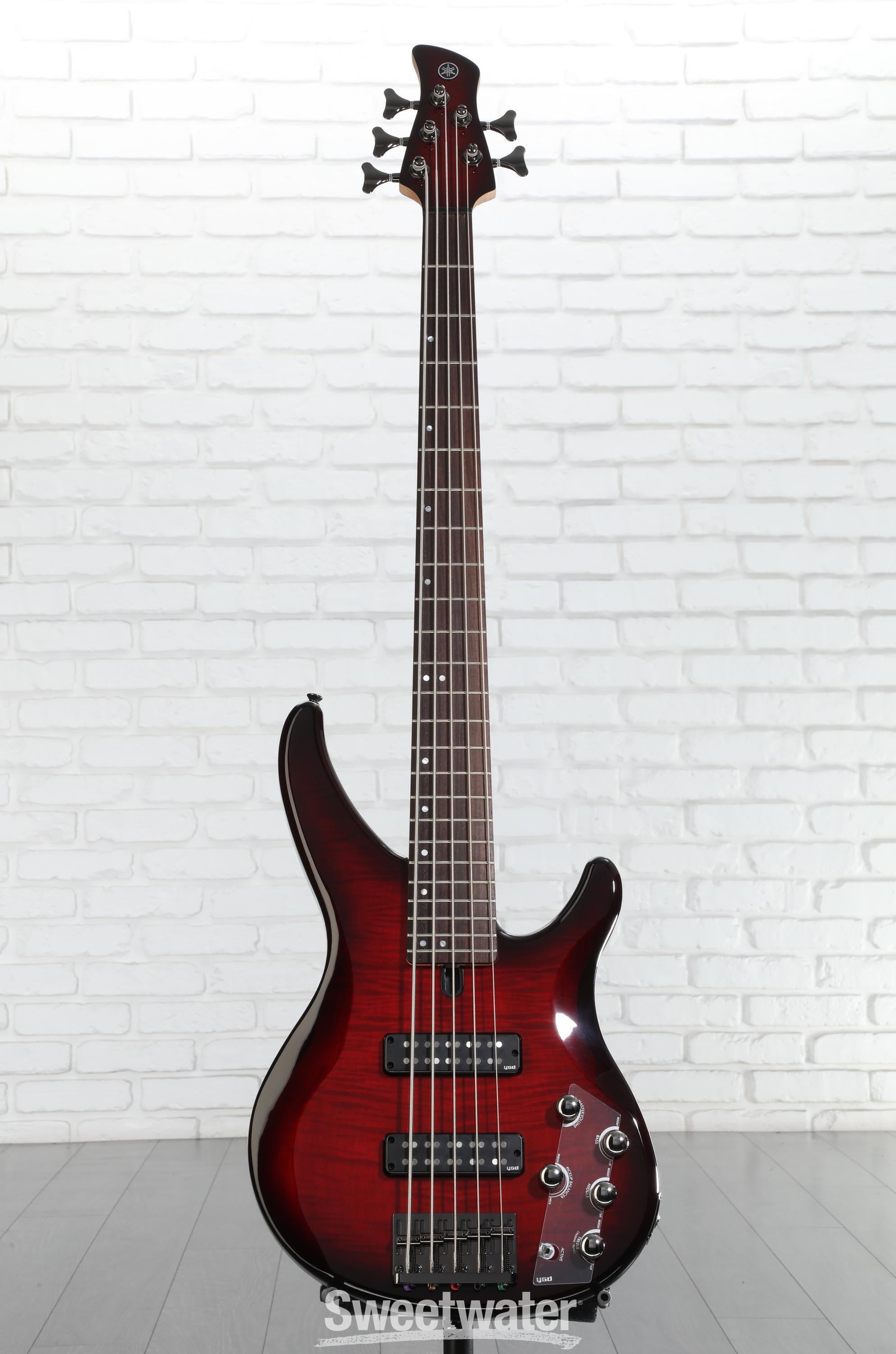 Yamaha TRBX605FM 5-string Bass Guitar - Dark Red Burst | Sweetwater