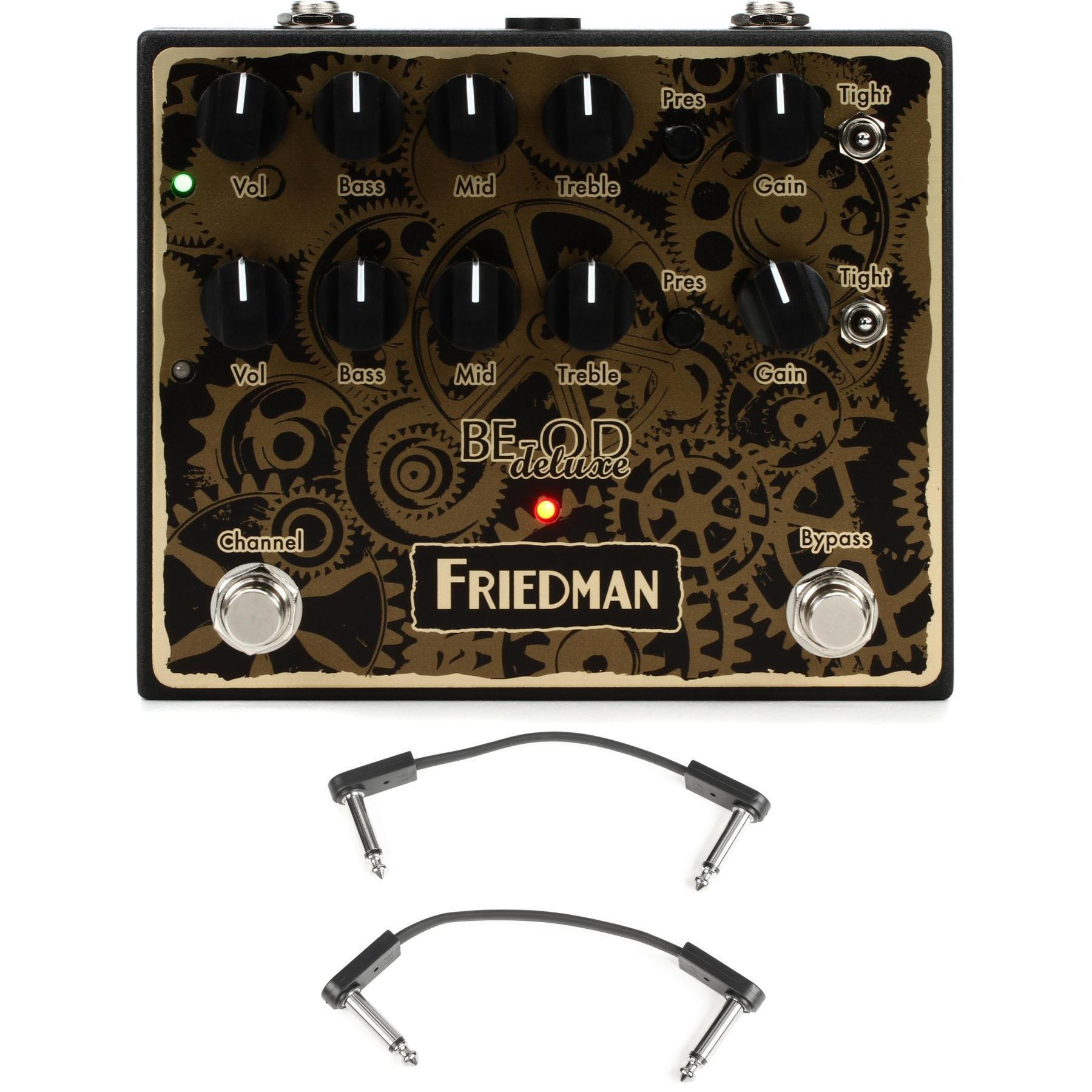 Friedman BE-OD Deluxe Dual Overdrive Pedal with EBS Patch Cables -  Clockworks Edition Sweetwater Exclusive