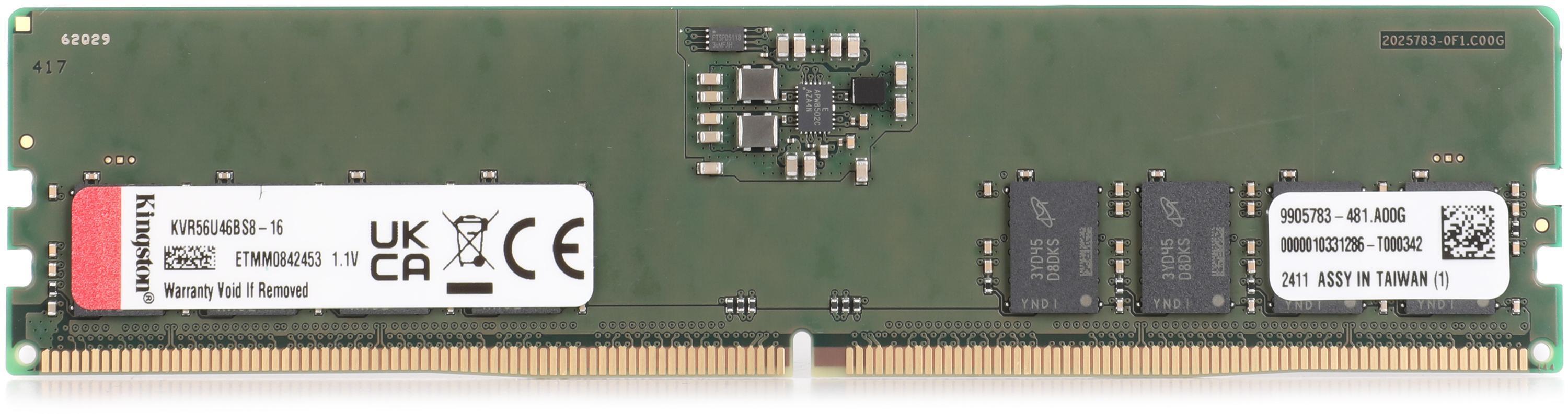 Kingston メモリ [16GB×2枚/DDR5-5600/CL46] Kingston 16GB DDR5 5600MT/s SoDimm KVR56S46BS8-16 Laptop