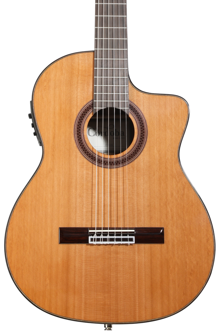 Cordoba C7-CE Nylon String Acoustic-electric Guitar - Cedar