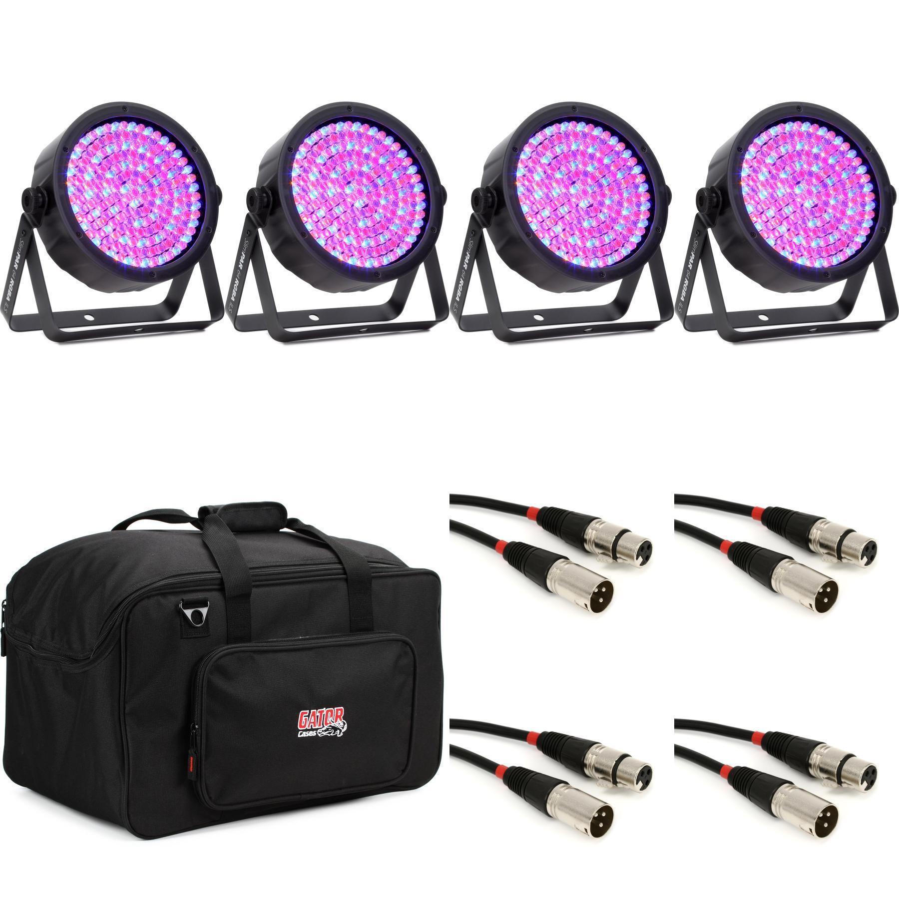 Chauvet DJ SlimPAR 64 RGBA ILS PAR Fixture 4-Pack With Tote Bag ...