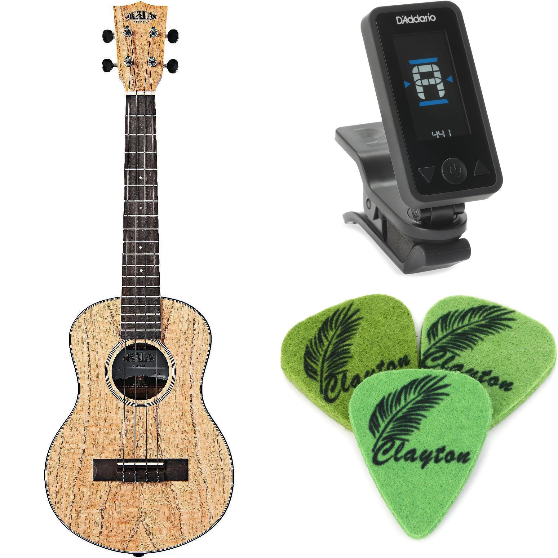 Photo of Kala Cape Lilac Mahogany Tenor Ukulele Essentials Bundle - Natural