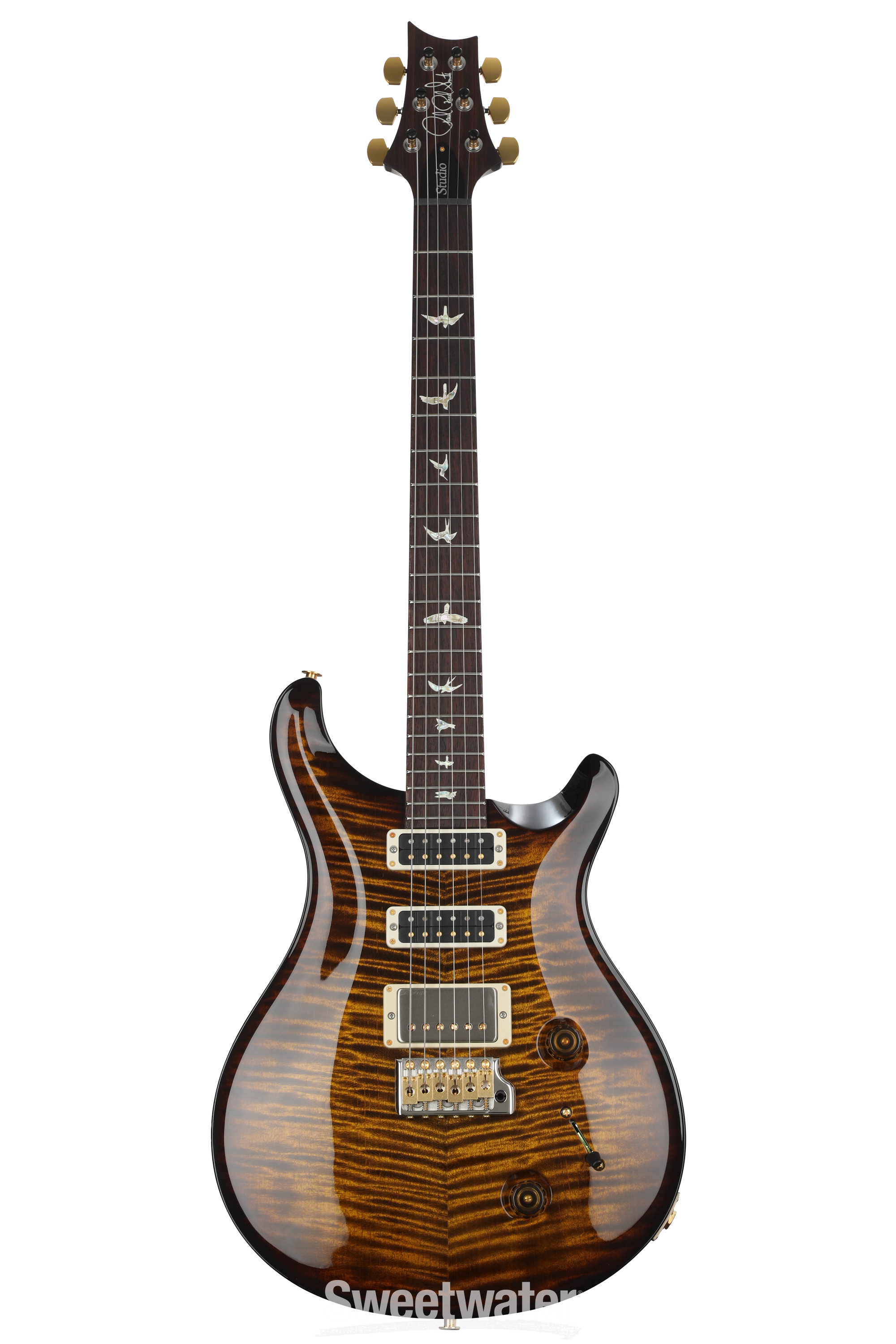 【SHAPES STUDIO】 ブラックビーズエタニティフープ 10K Gold PRS Studio Electric Guitar - Black Gold Burst 10-Top
