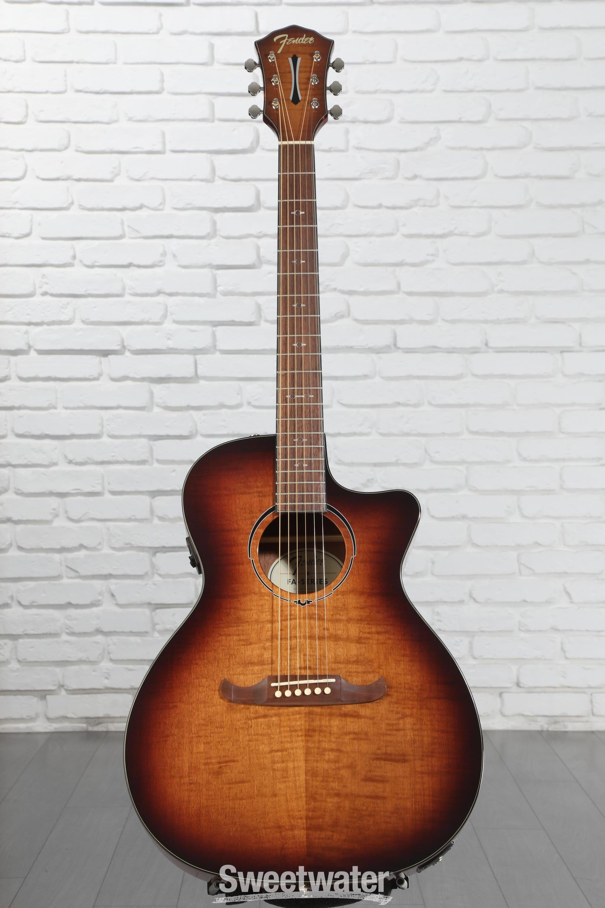 Fender FA-345CE Auditorium - 3-Tone Tea Burst | Sweetwater