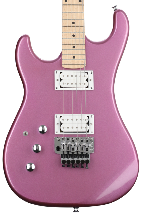 Purple left deals handed electric guitar