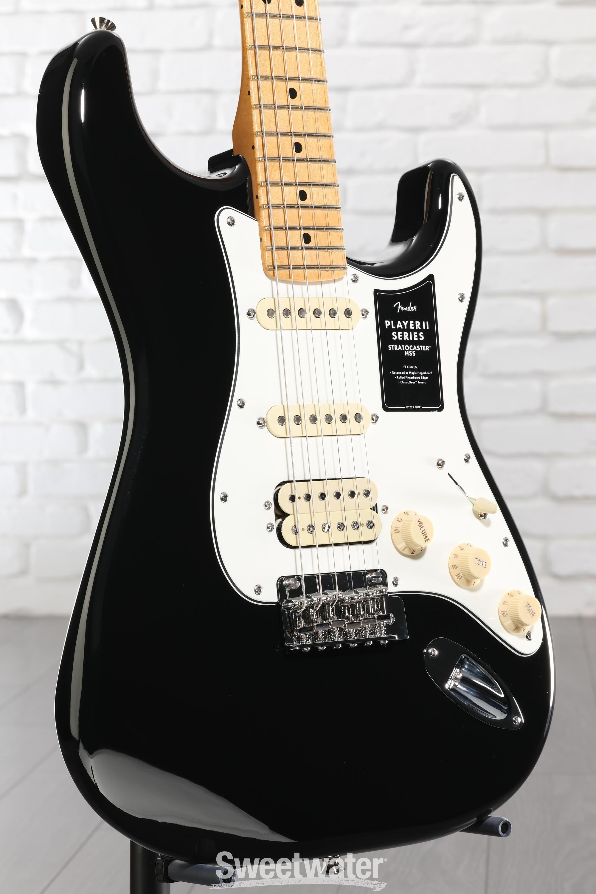 Fender Player II Stratocaster HSS Electric Guitar - Black with