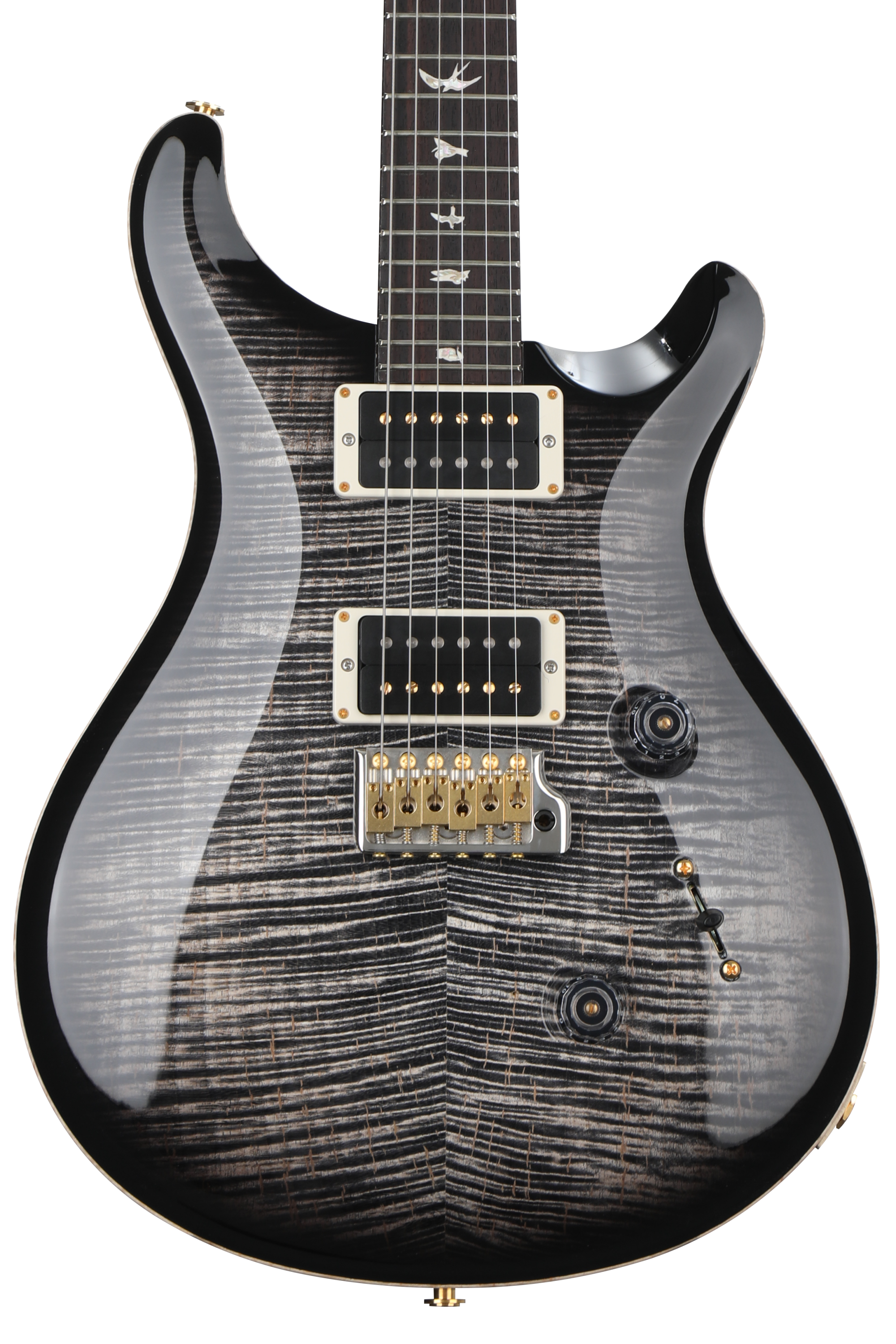 PRS Custom 24 Electric Guitar with Pattern Thin Neck - Charcoal Burst 10-Top