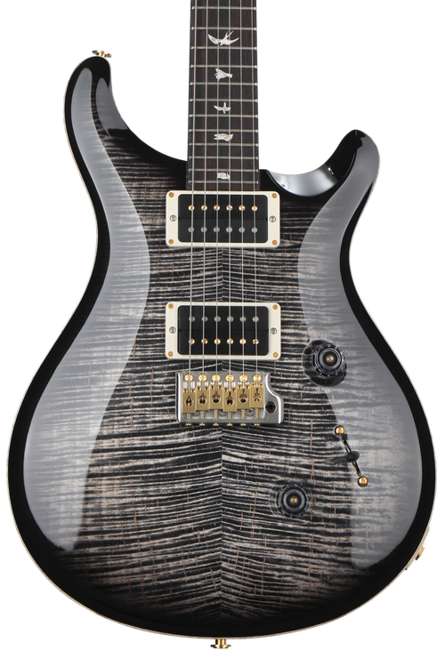 PRS Custom 24 Electric Guitar with Pattern Thin Neck - Charcoal Burst 10-Top