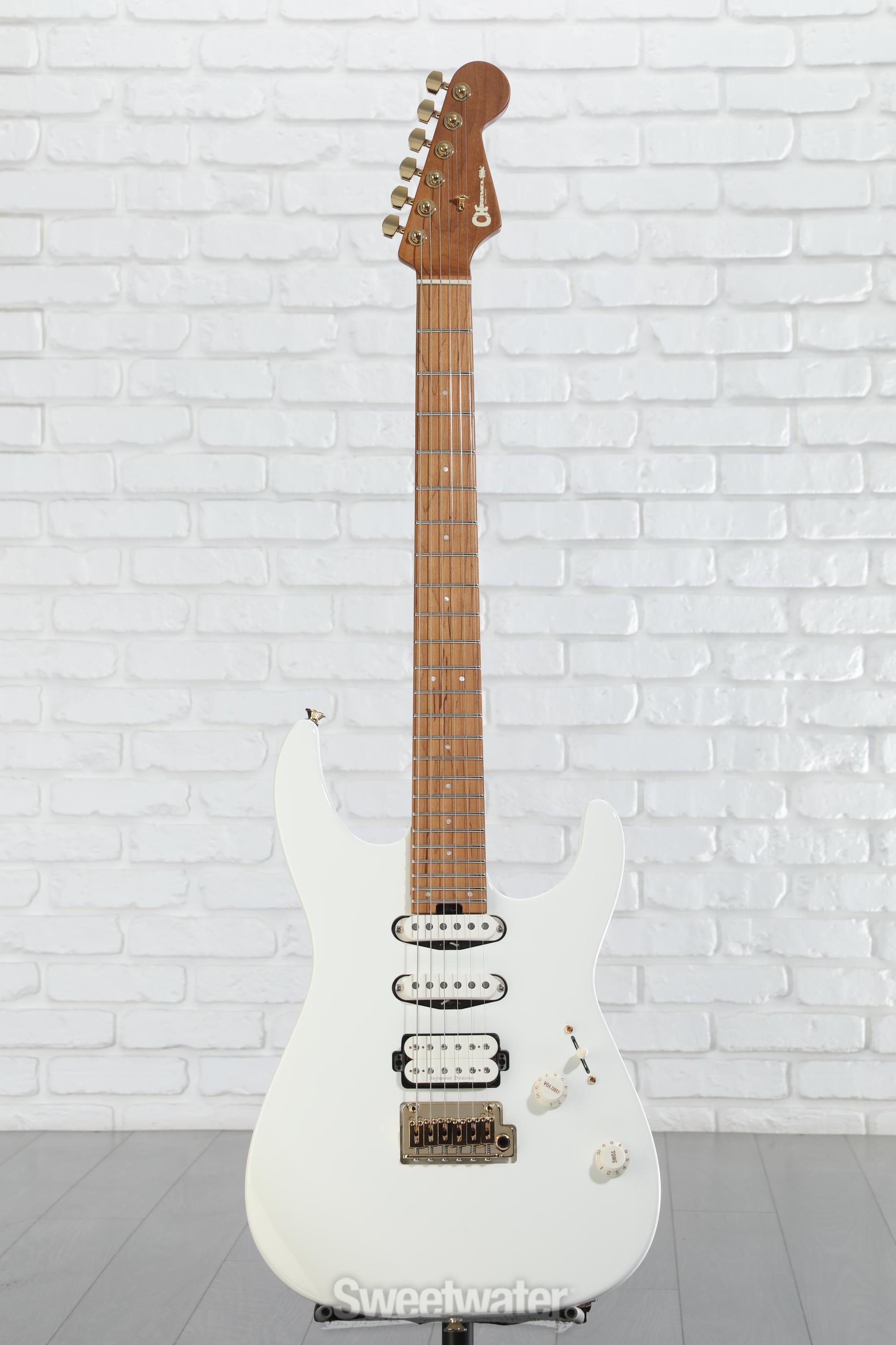 ギター Charvel Pro-Mod DK24 HSS 2PTCM SnowWhite Charvel Pro-Mod DK24 HSS Electric Guitar - Snow White