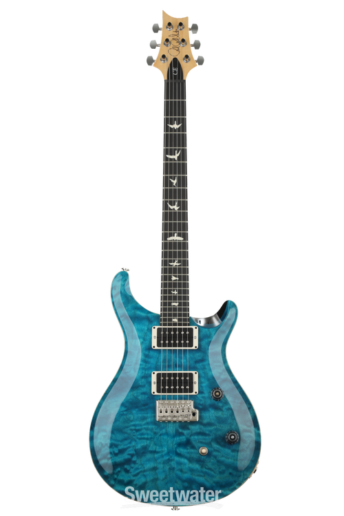PRS CE 24 Quilt - Blue Matteo w/ Black Back | Sweetwater PRS CE 24 Quilt - Blue Matteo w/ Black Back | Sweetwater