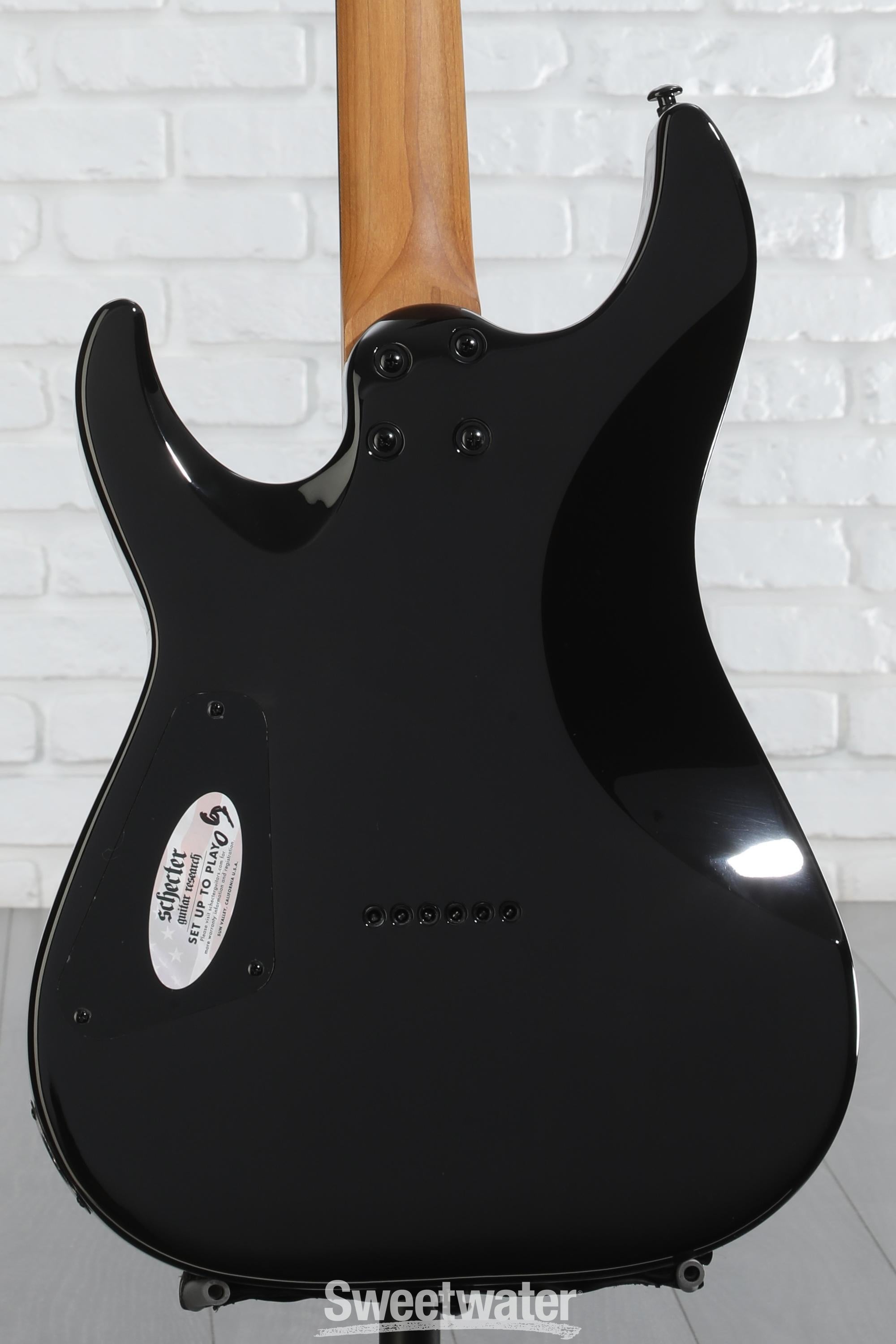 Schecter C-1 Standard Electric Guitar - Black Fade Burst Burl