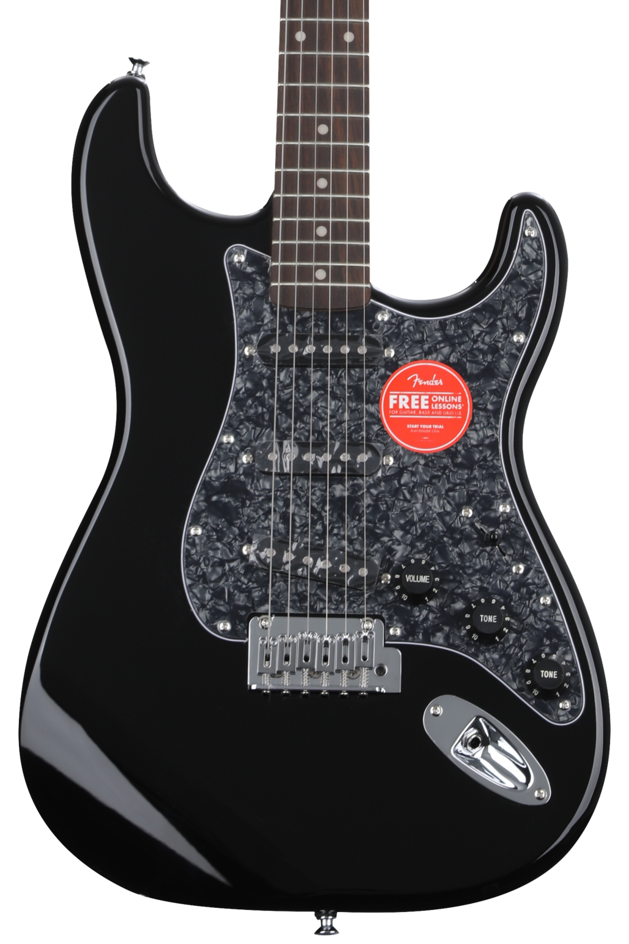 Squier Affinity Series Stratocaster - Black with Black Pearloid