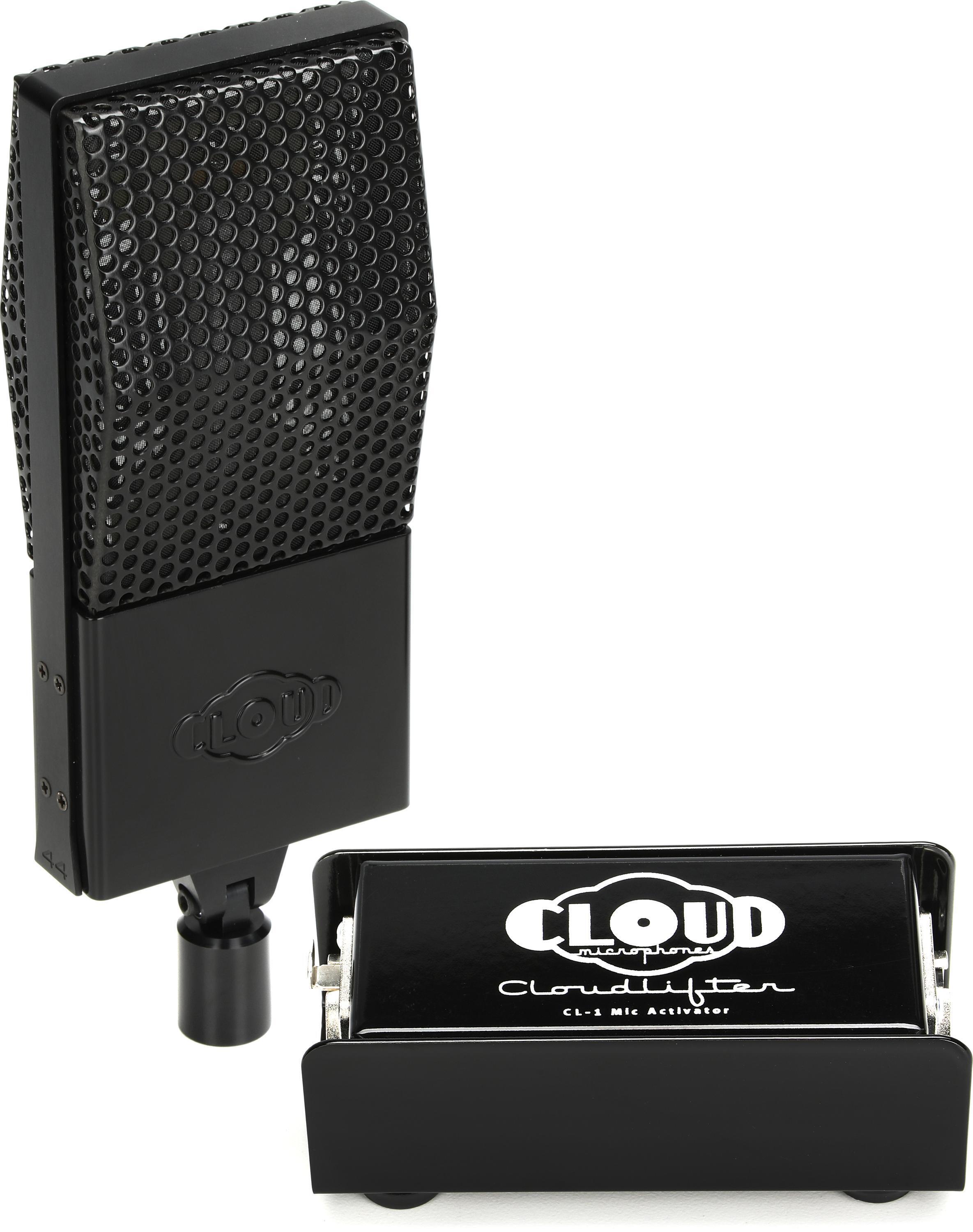 Cloud Microphones 44 Passive Ribbon Microphone with Cloudlifter Midnight Edition Sweetwater
